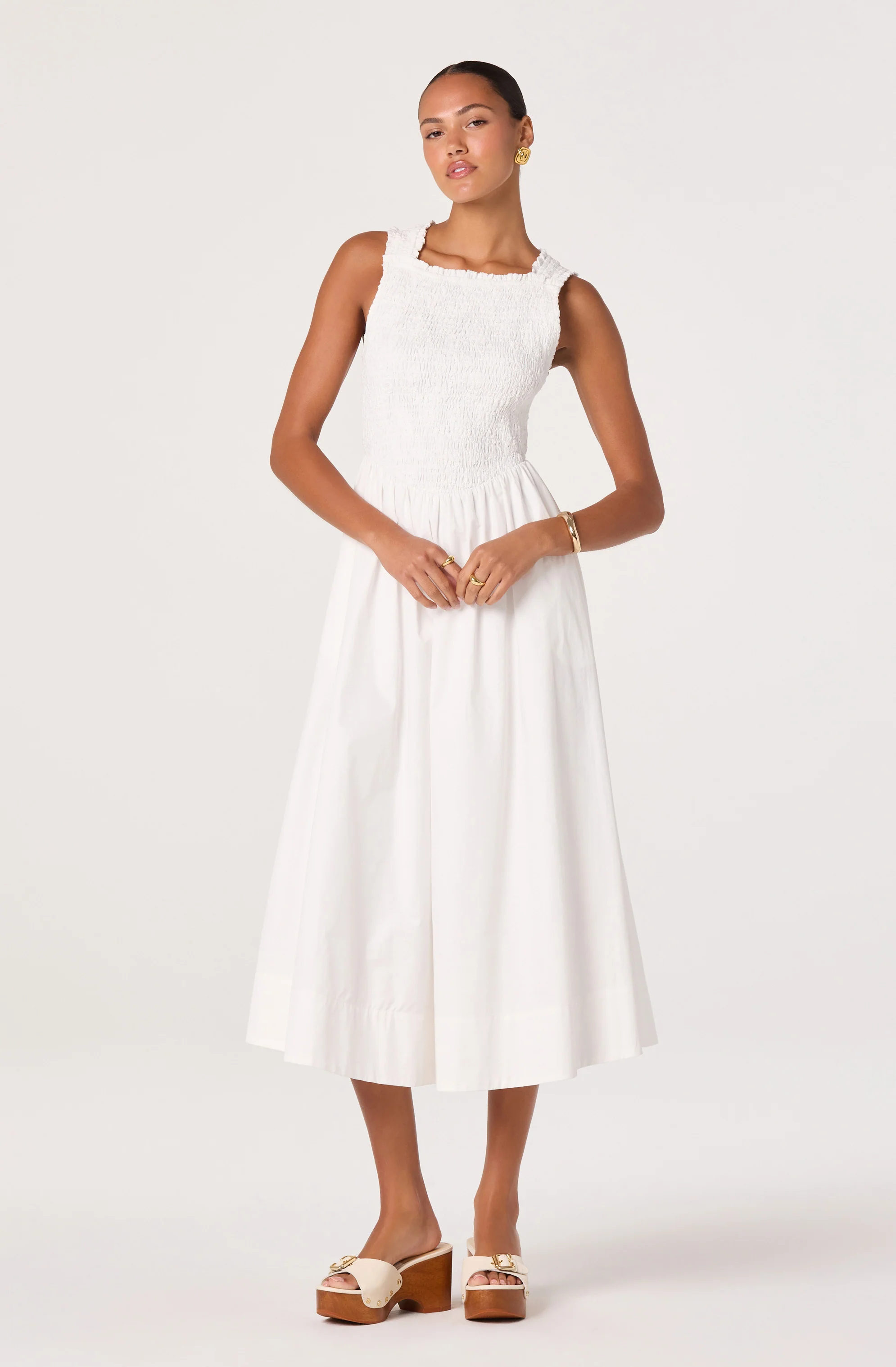 Hollie Smocked Midi Dress - Image 2