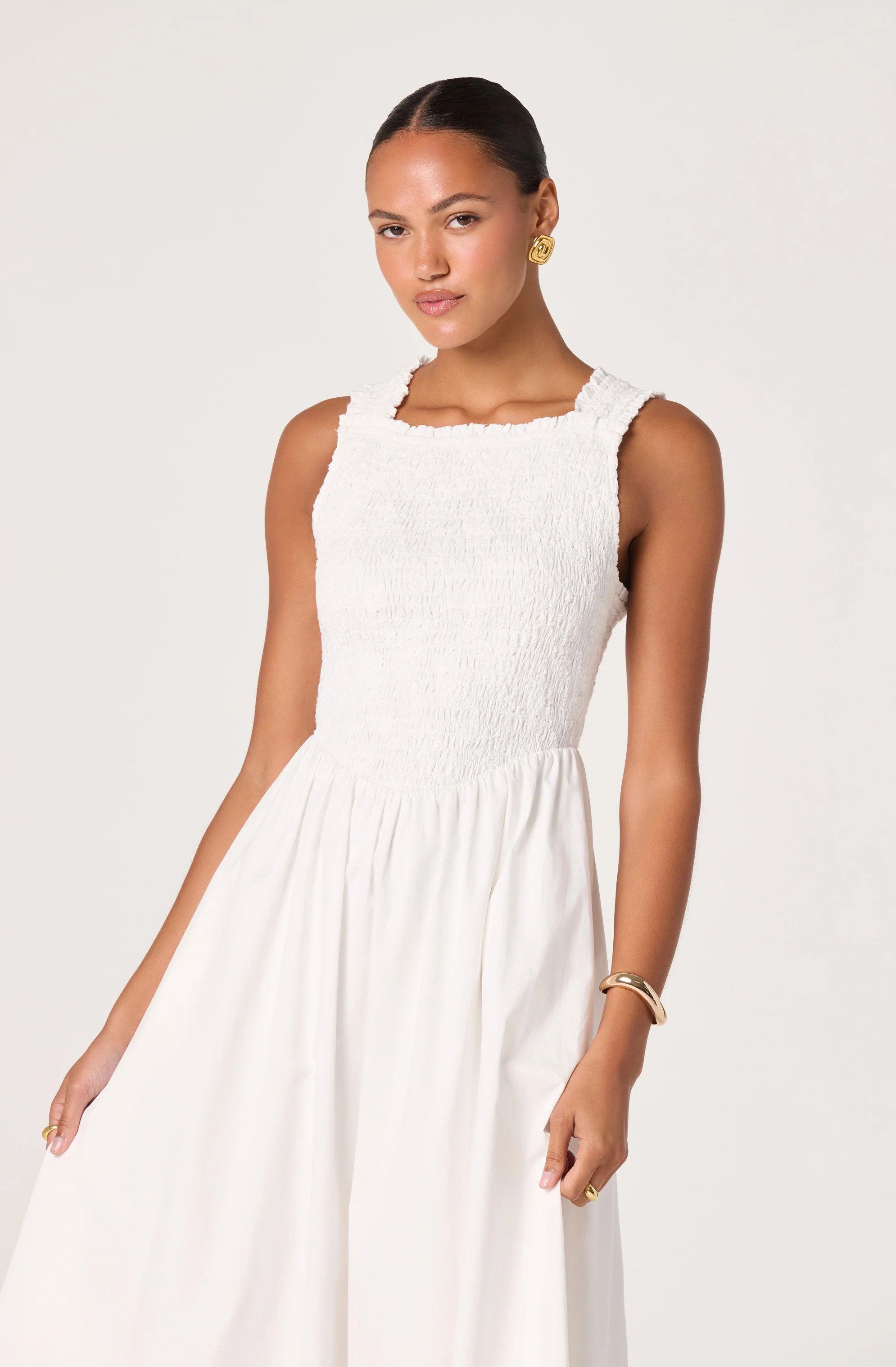 Hollie Smocked Midi Dress - Image 4