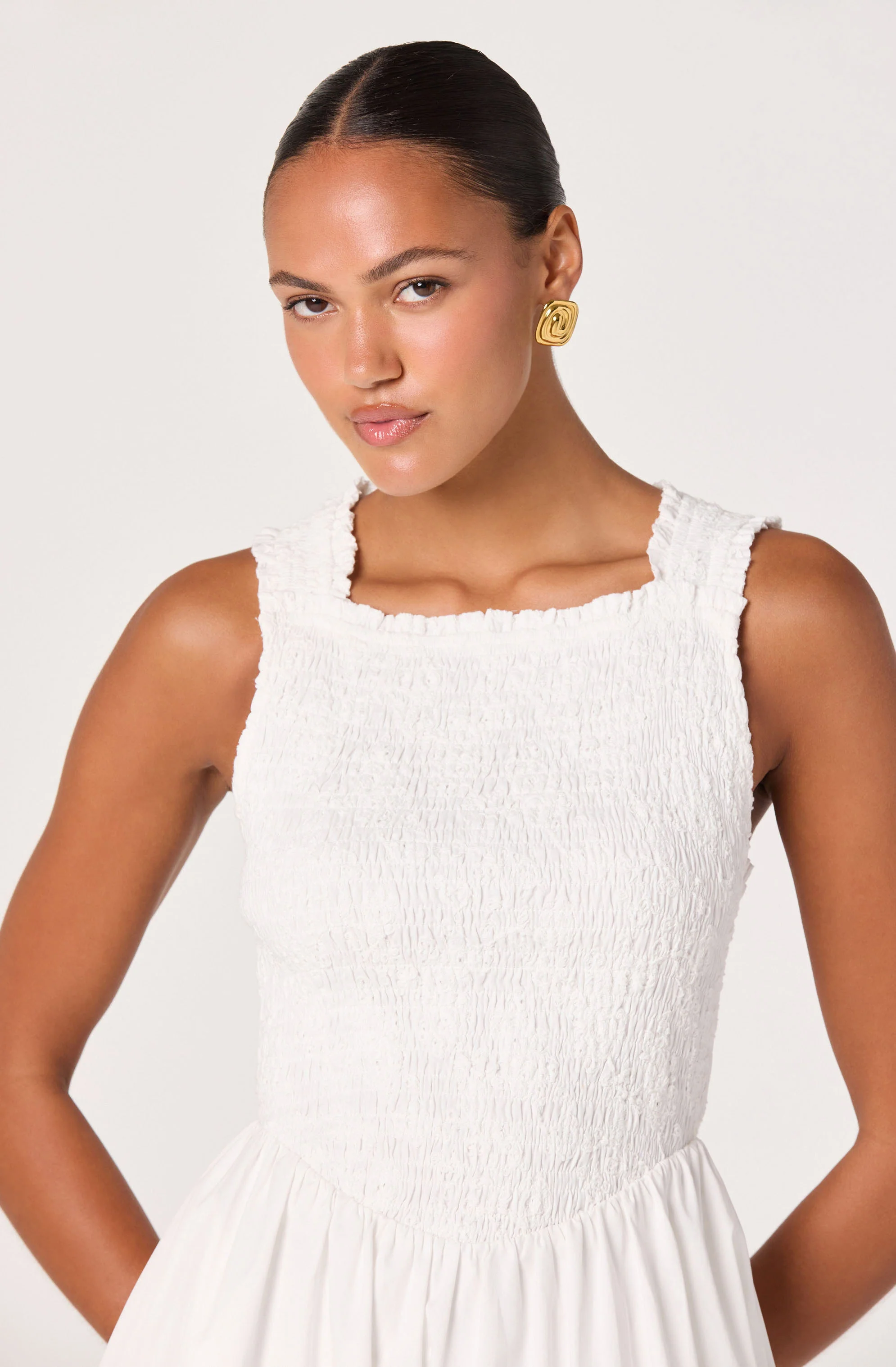Hollie Smocked Midi Dress - Image 6