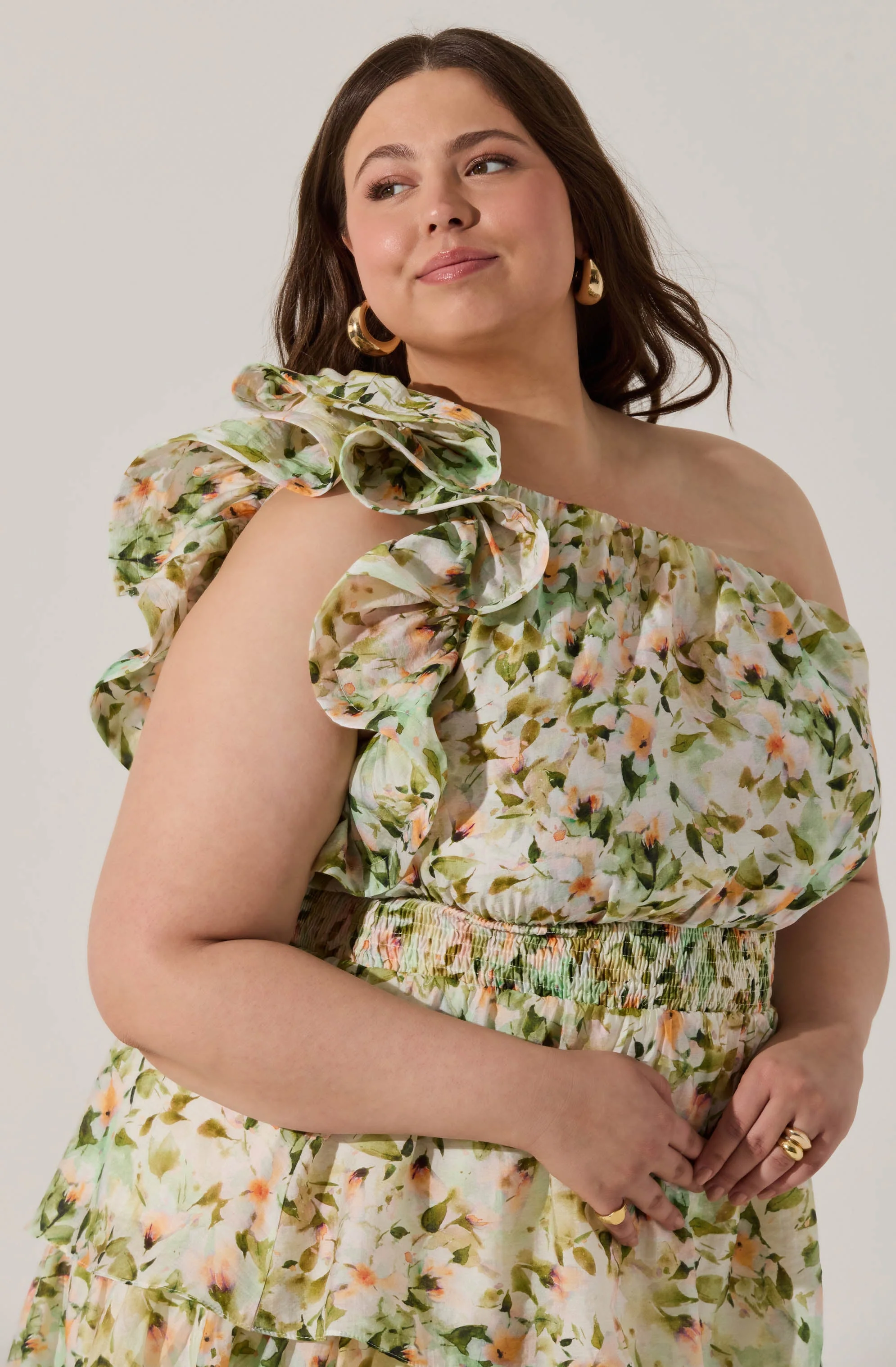 Imelda One Shoulder Floral Maxi Dress - Image 11