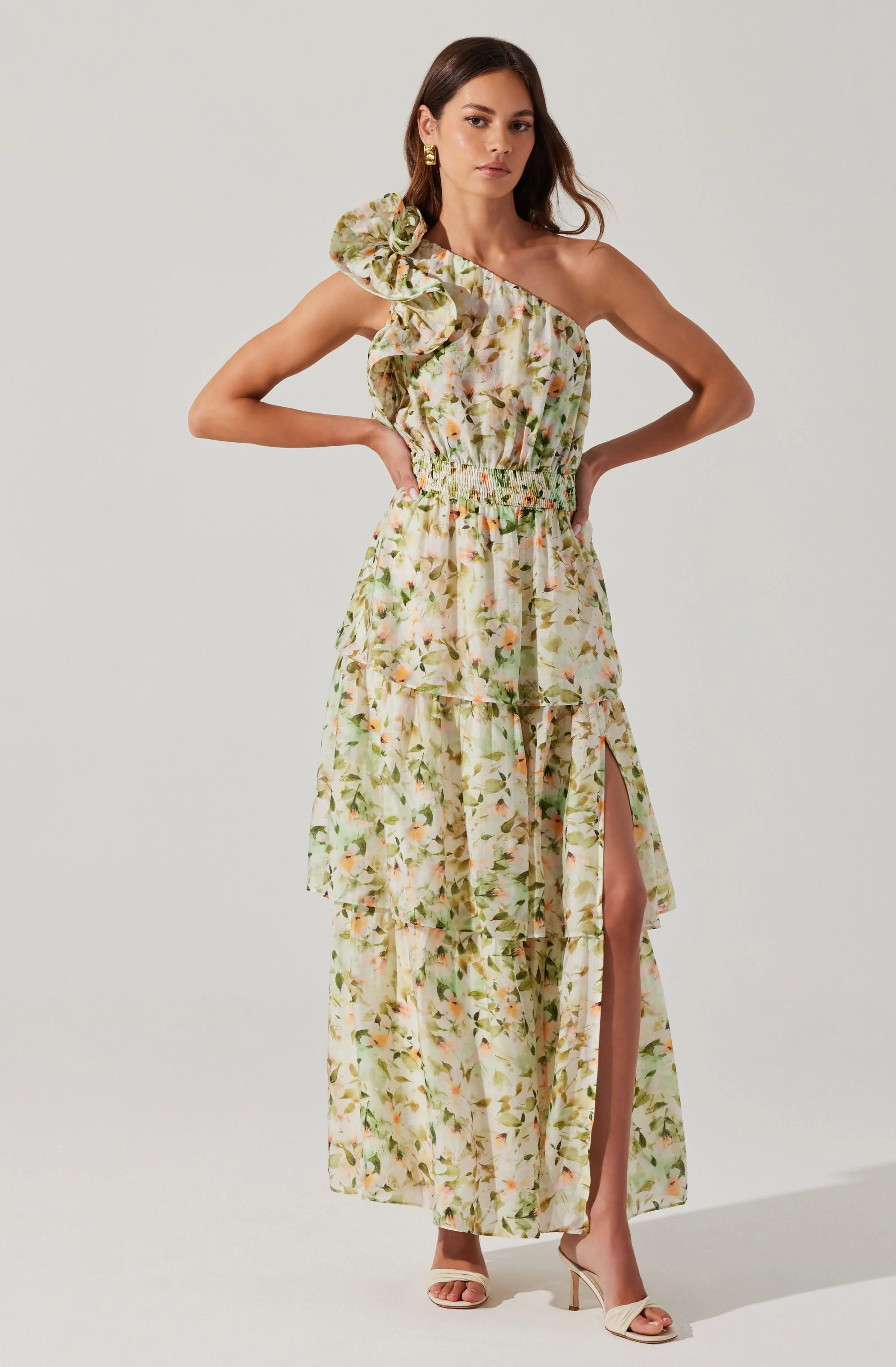 Imelda One Shoulder Floral Maxi Dress - Image 3