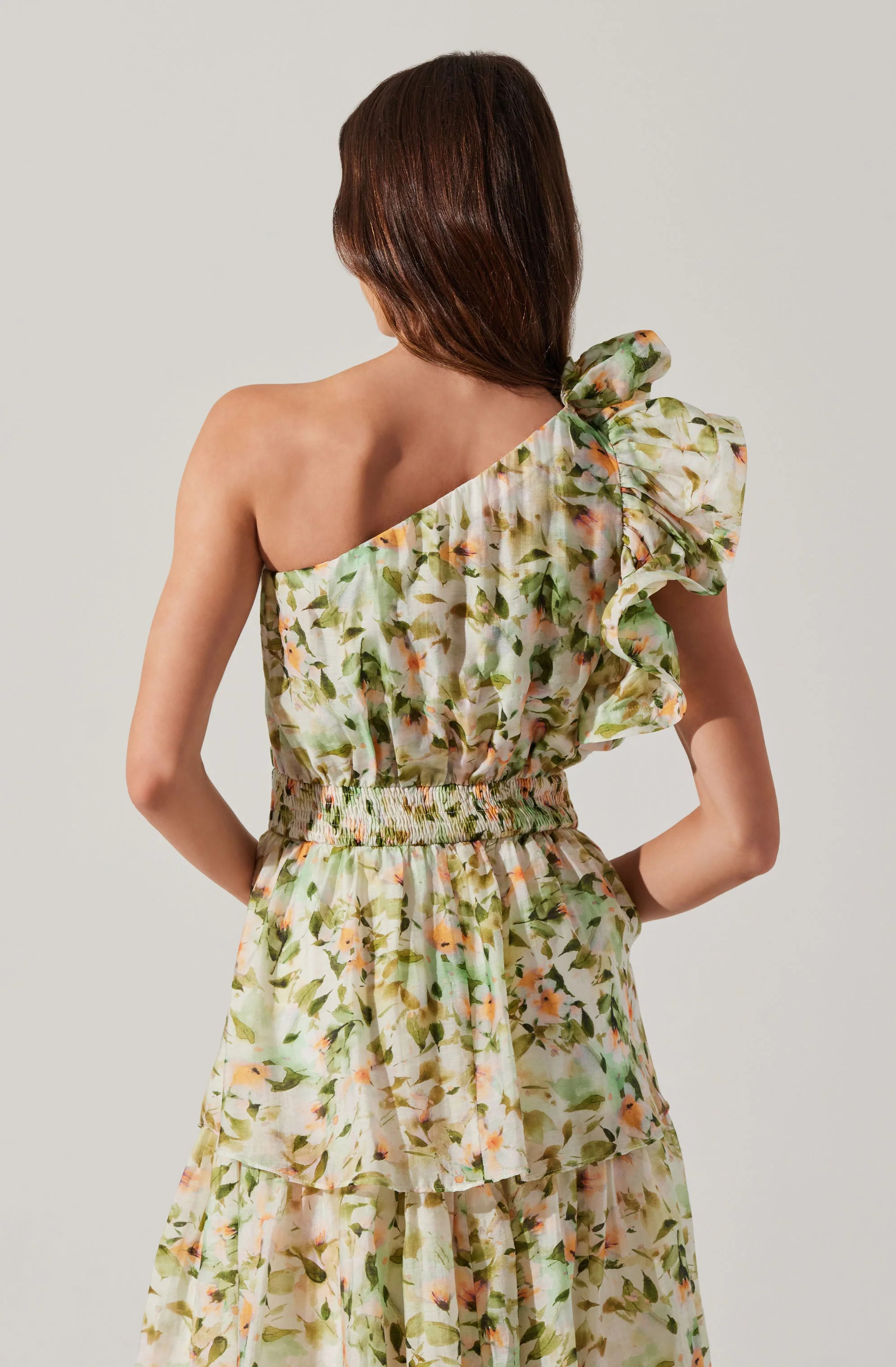 Imelda One Shoulder Floral Maxi Dress - Image 4