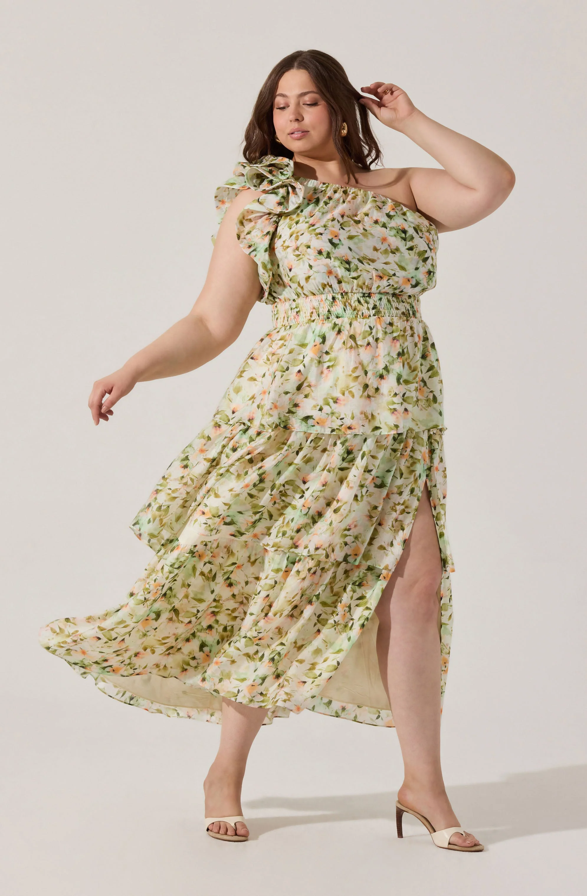 Imelda One Shoulder Floral Maxi Dress - Image 7