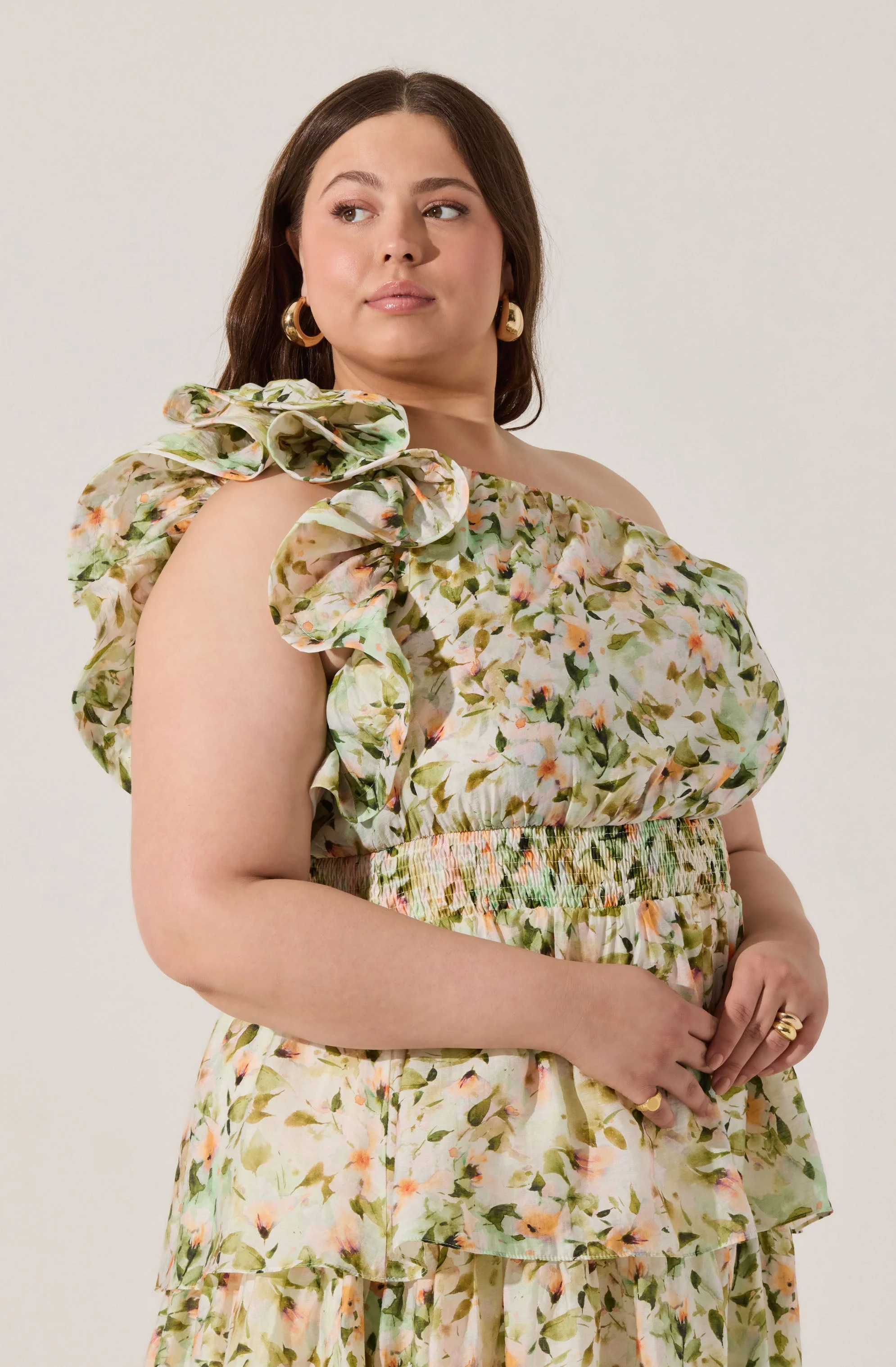 Imelda One Shoulder Floral Maxi Dress - Image 8