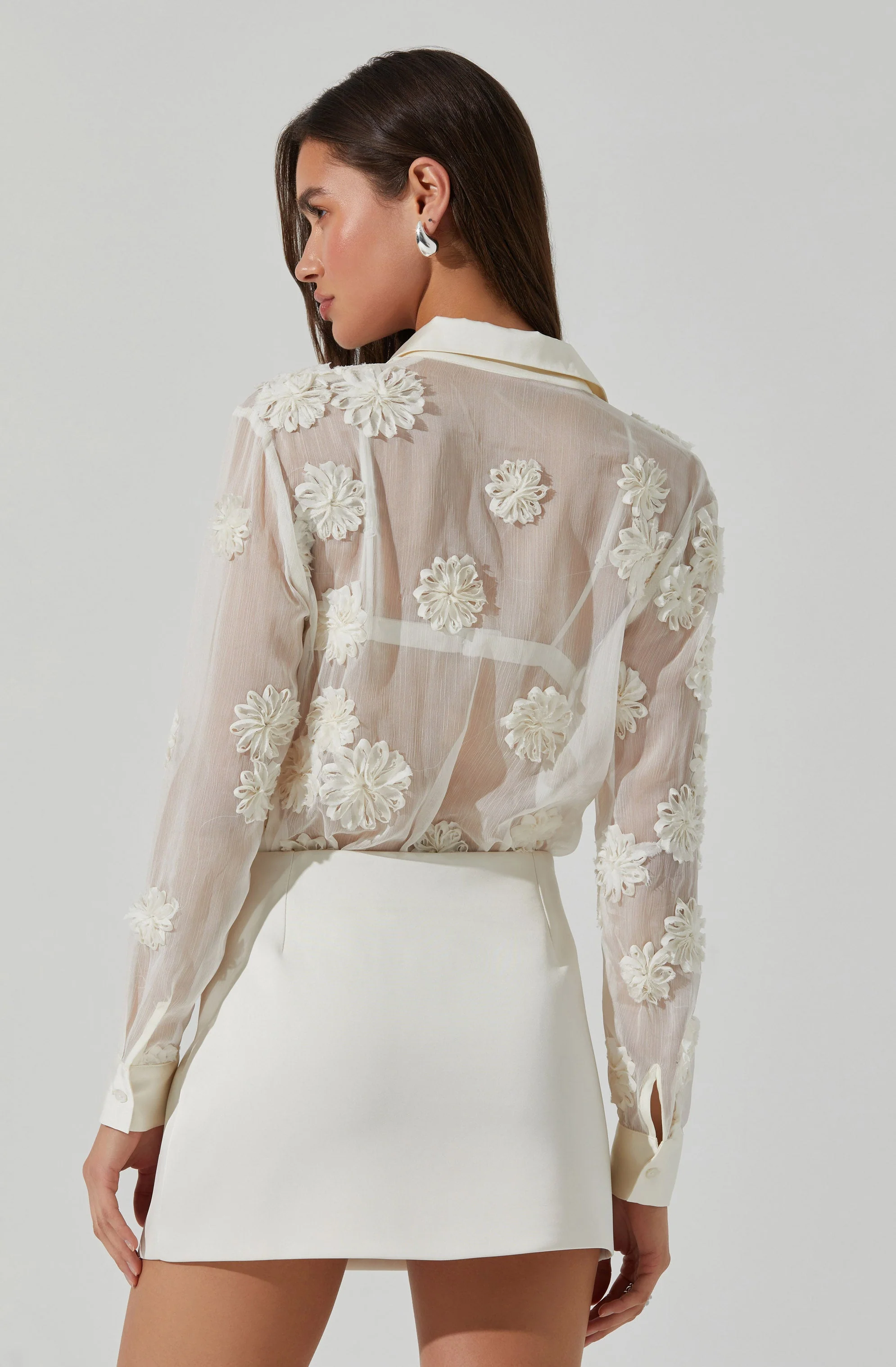 Ioannis Sheer 3D Floral Shirt - Image 12