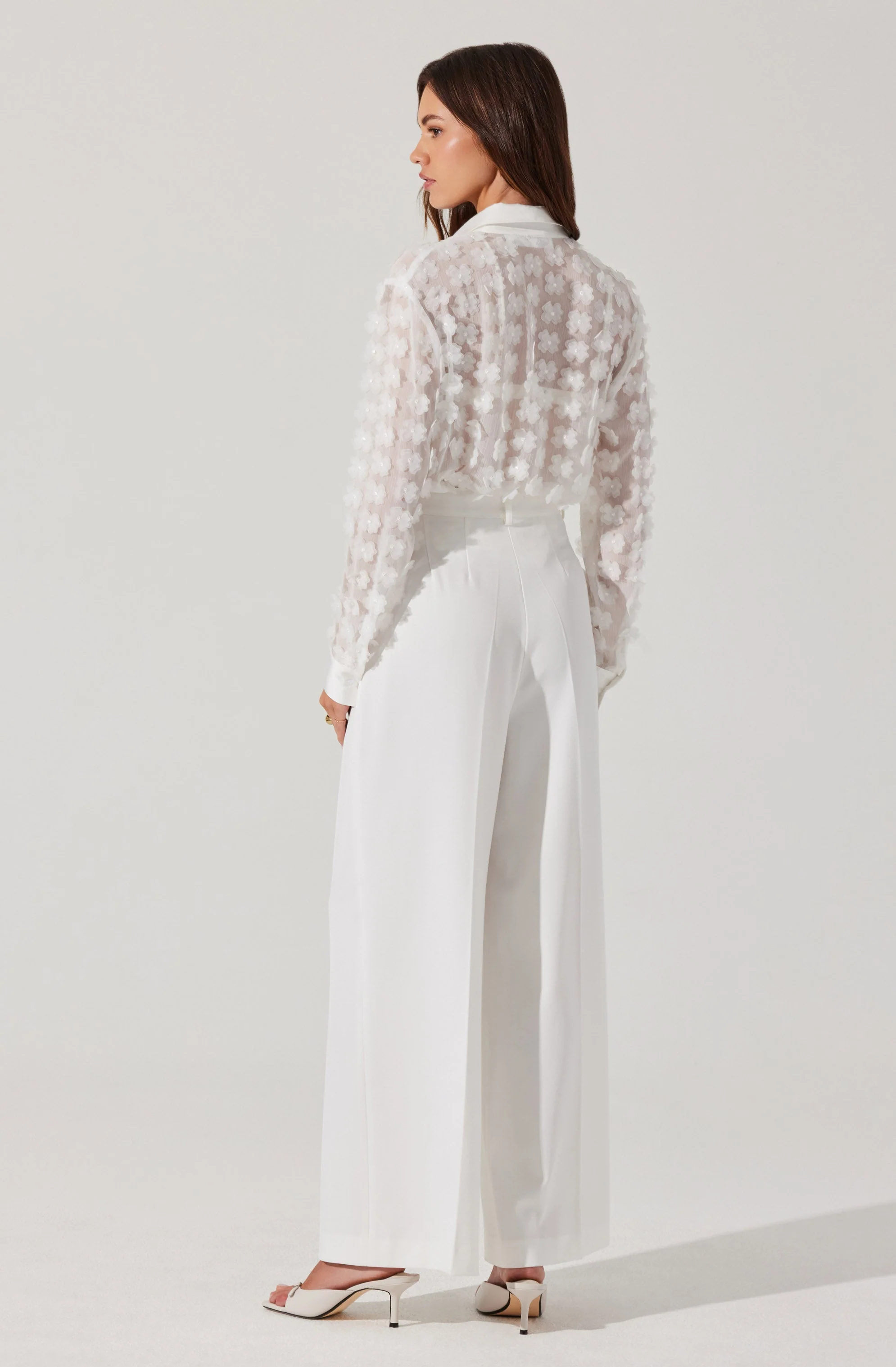 Ioannis 3D Floral Appliqué Shirt - Image 4