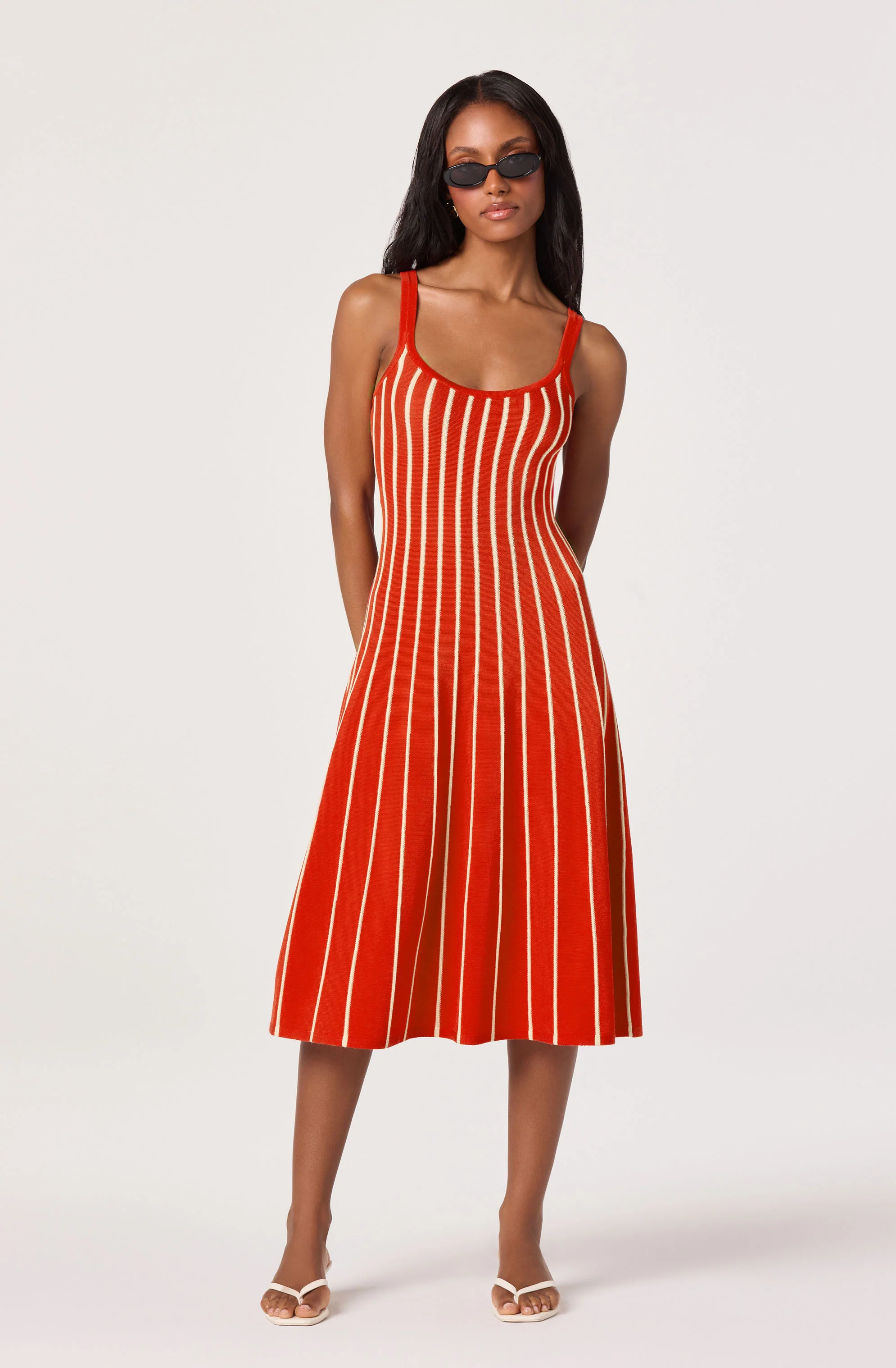 Irecia Striped Knit Midi Dress - Image 3