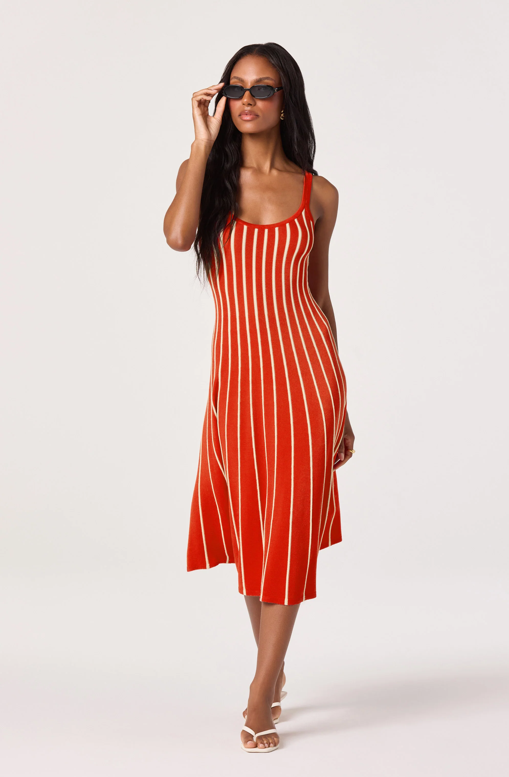 Irecia Striped Knit Midi Dress - Image 5