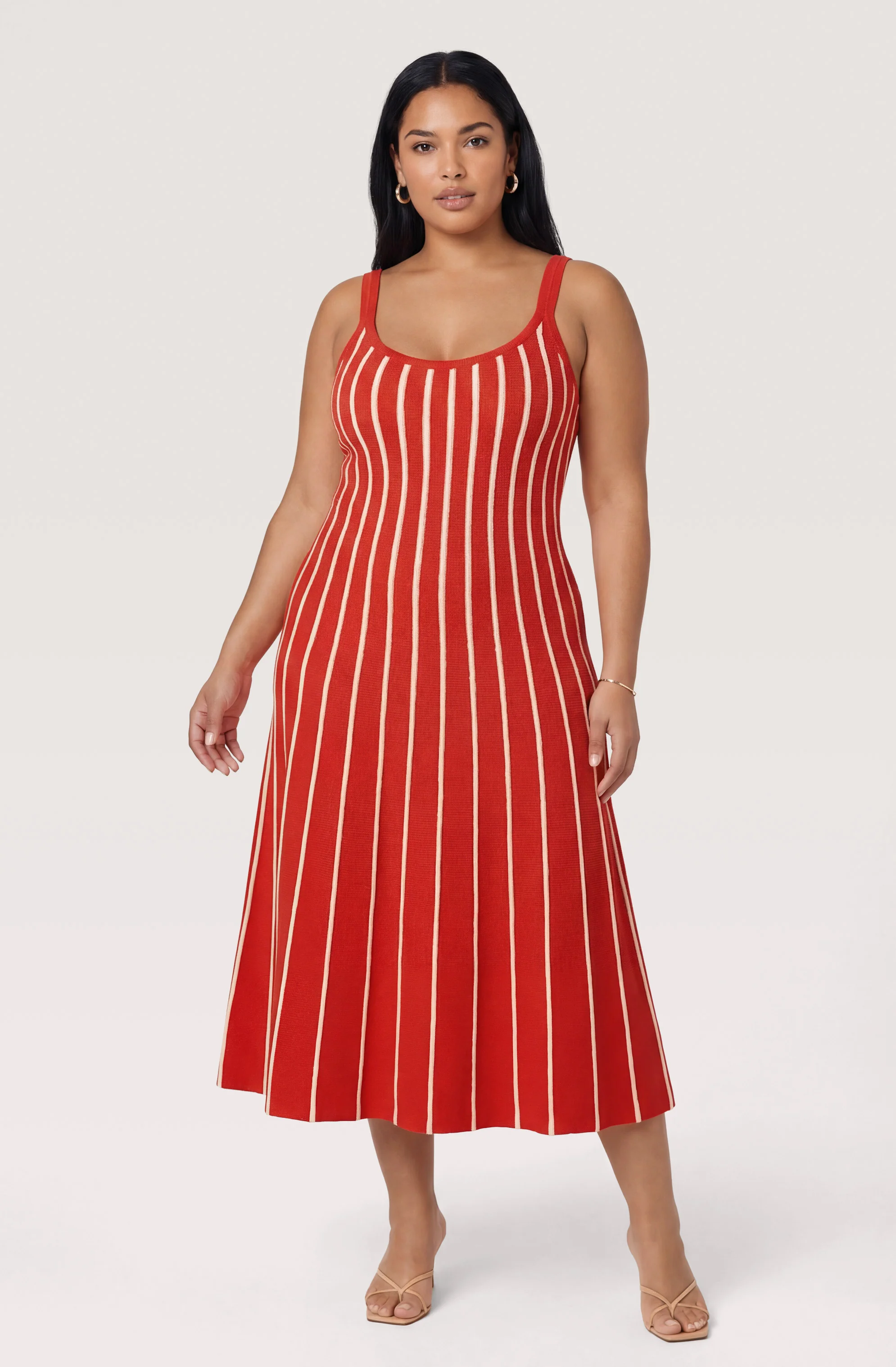 Irecia Striped Knit Midi Dress - Image 7