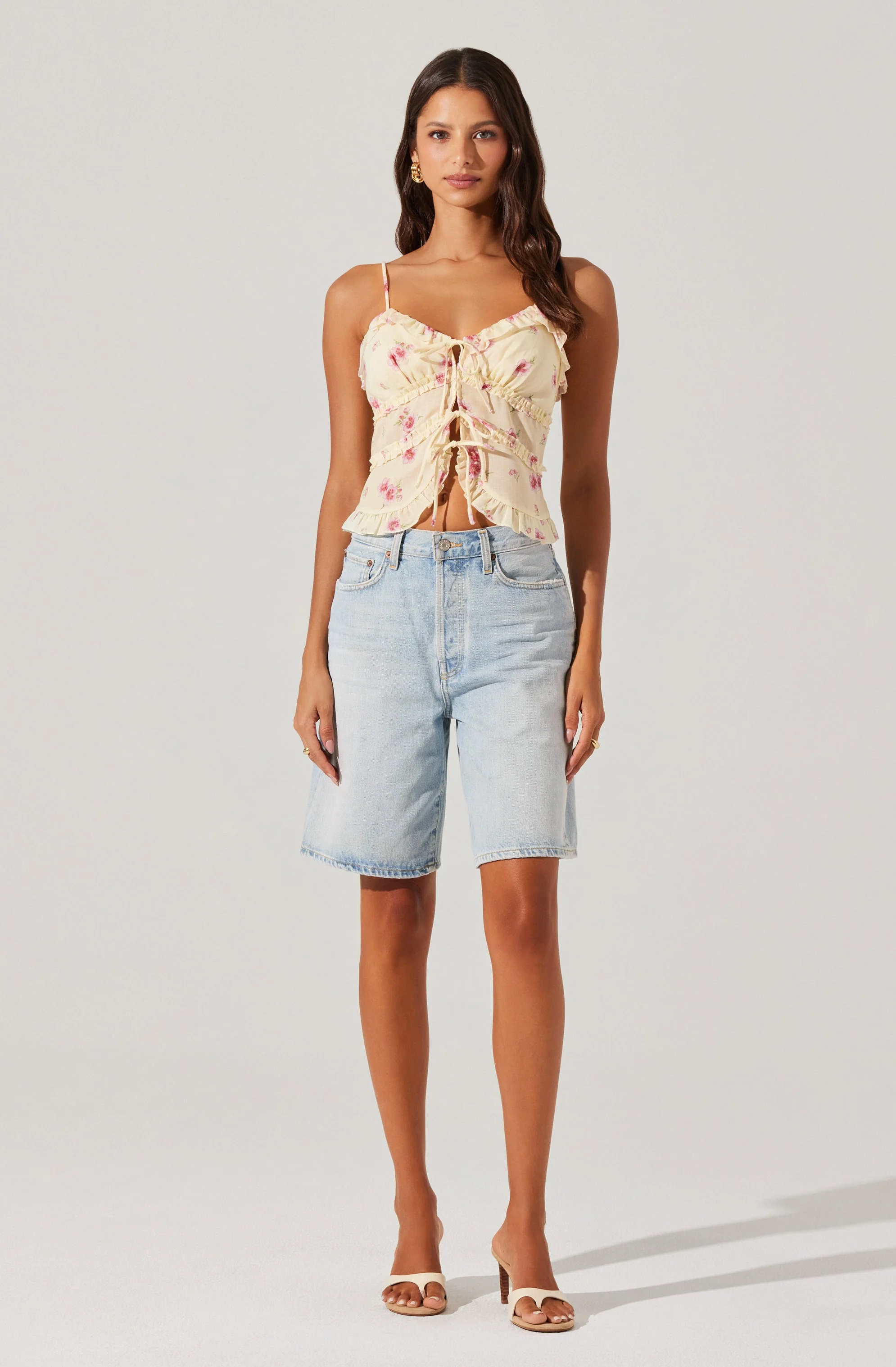 Islah Floral Tie-Front Top - Image 6