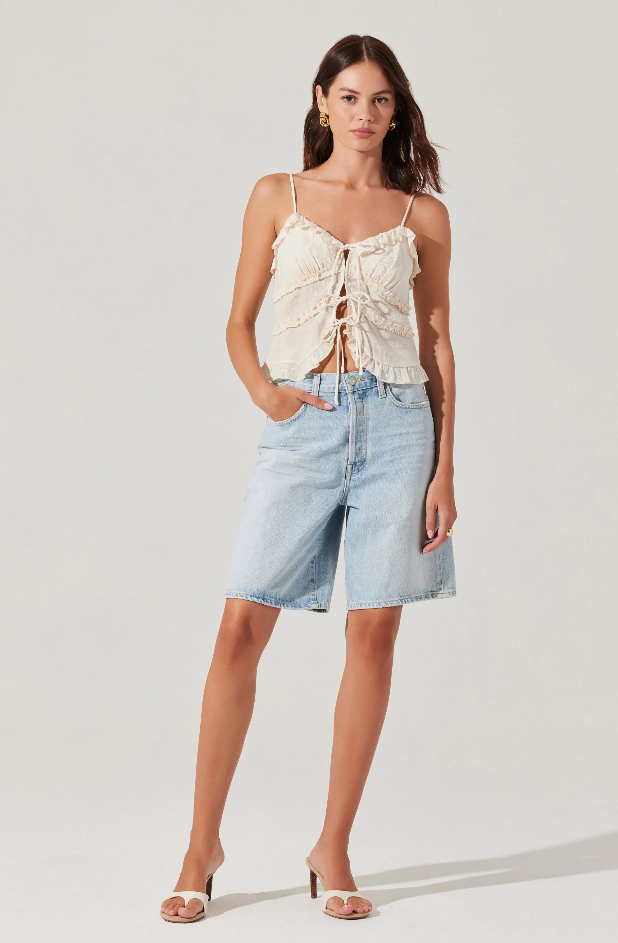 Islah Tie-Front Top - Image 8