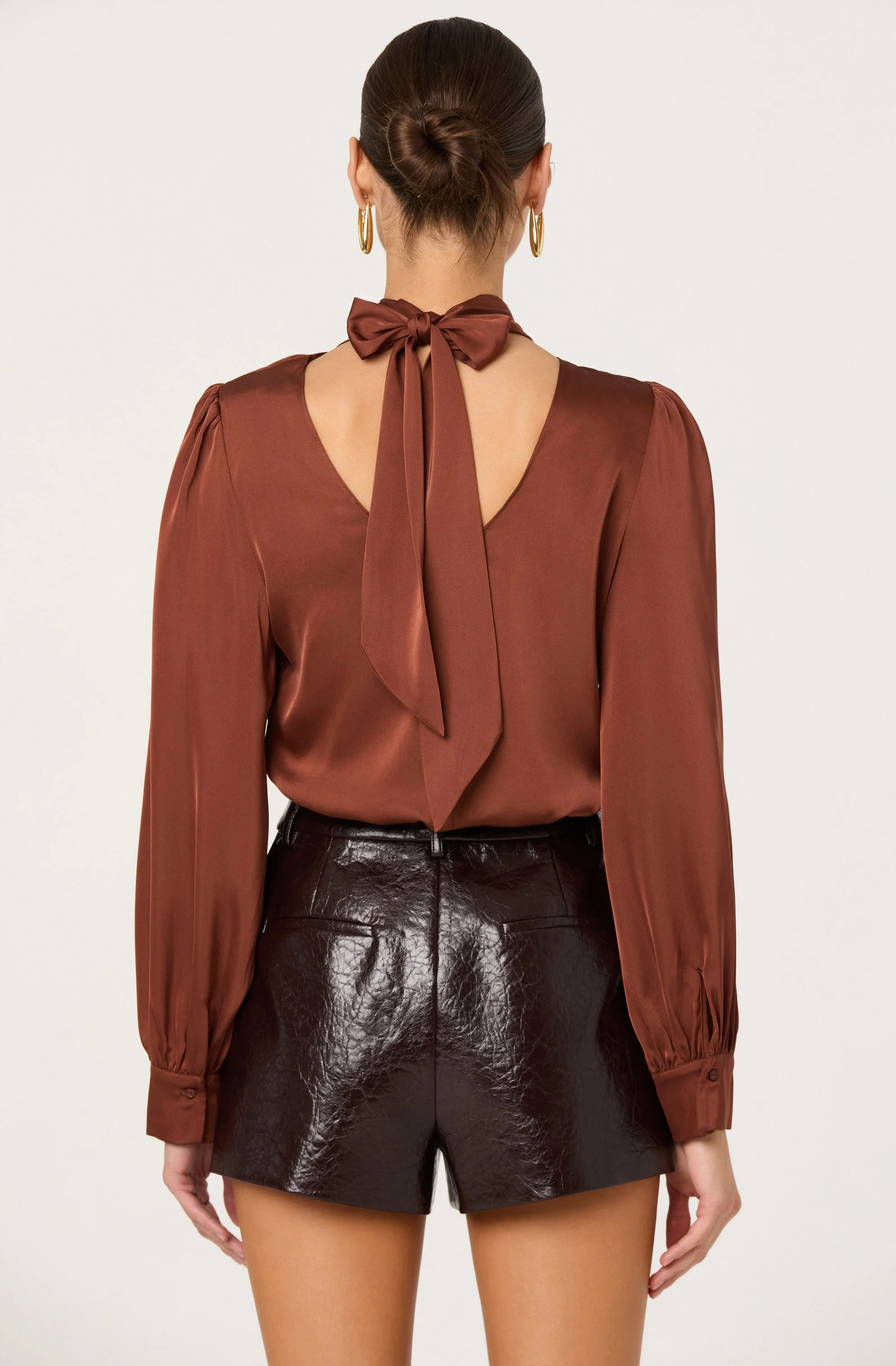 Ivonne High-Neck Satin Top - Image 12