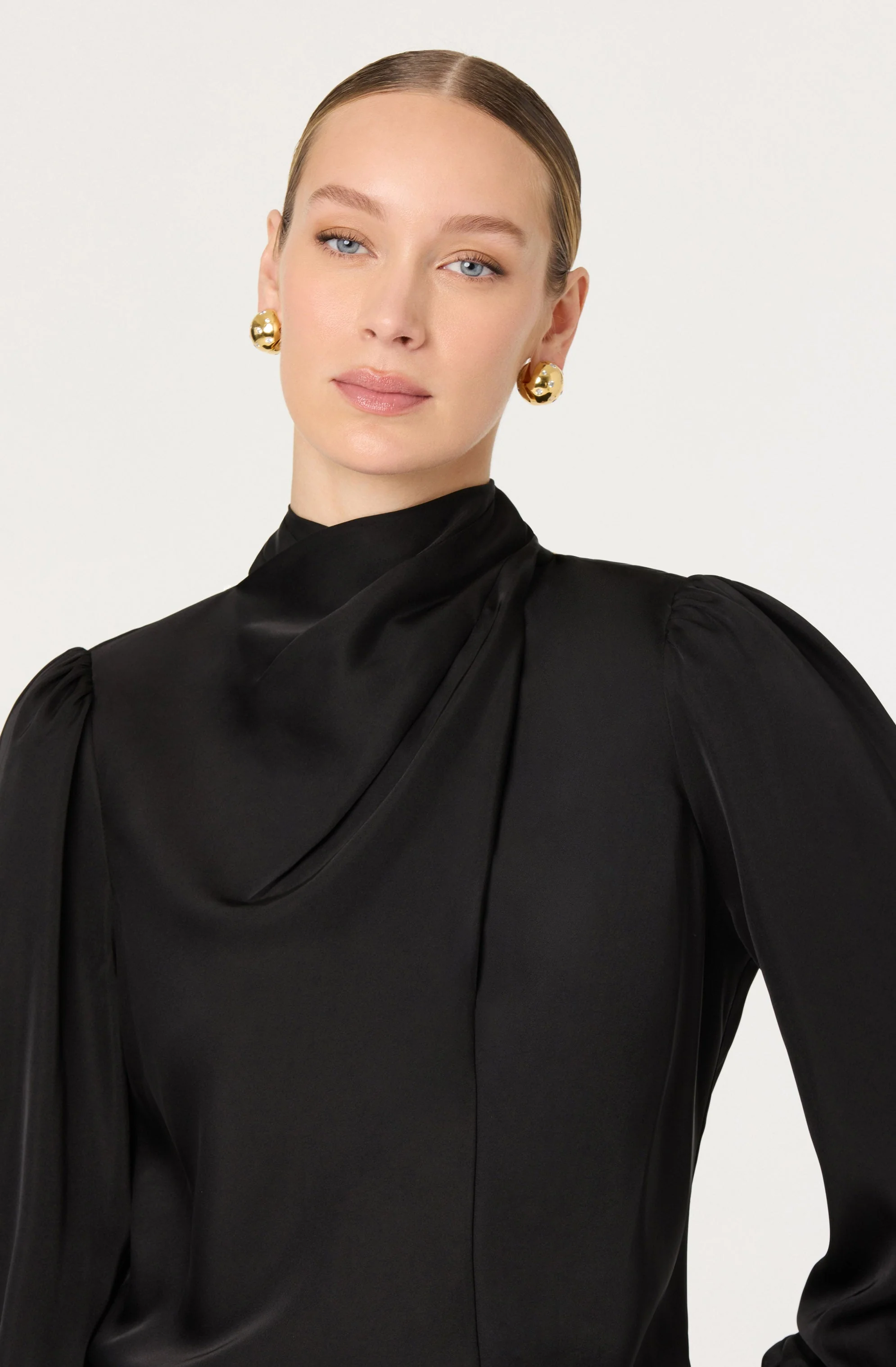 Ivonne High-Neck Satin Top - Image 4