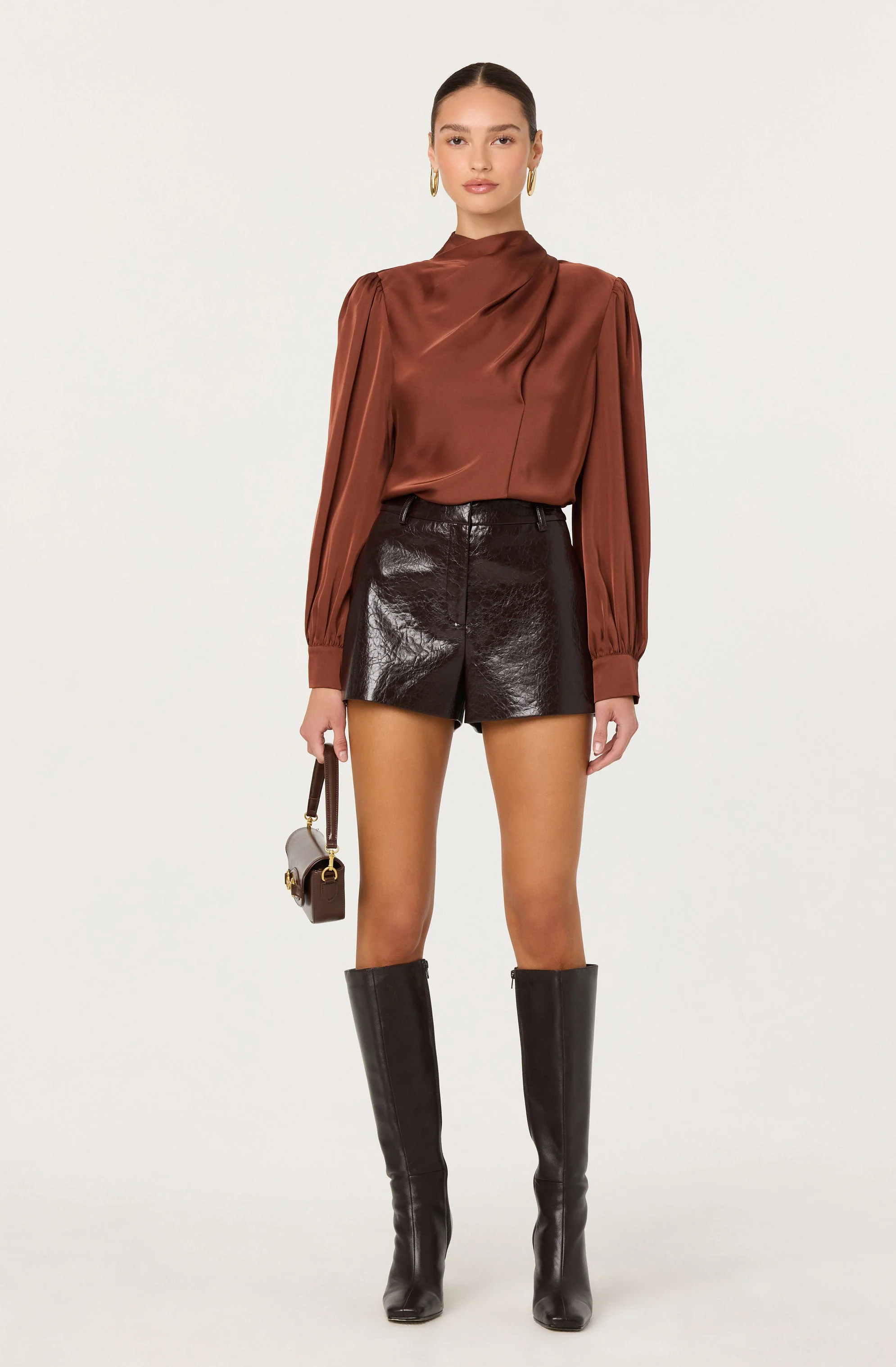 Ivonne High-Neck Satin Top - Image 8