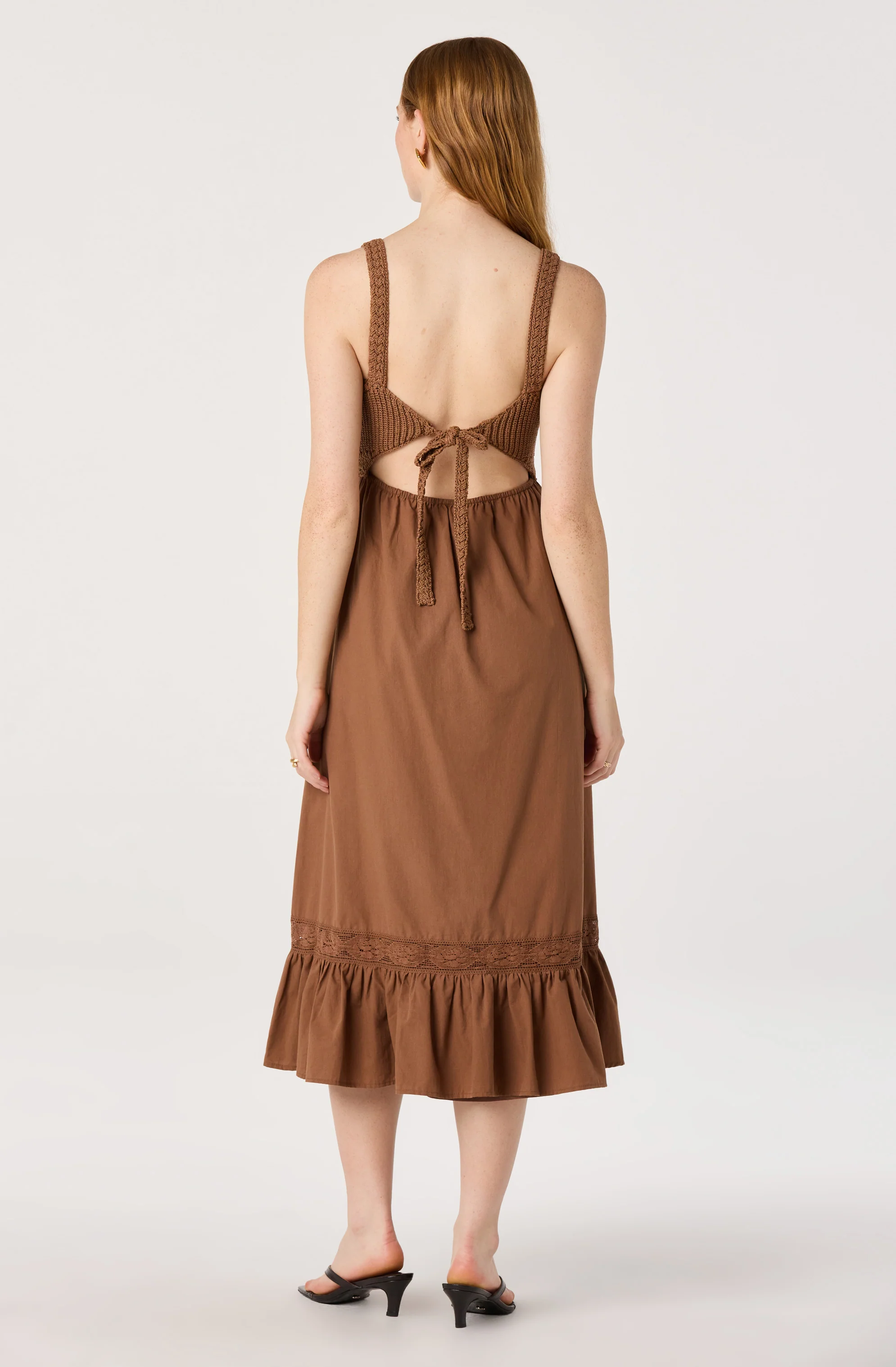 Jacquelin Crochet Open Back Dress - Image 6