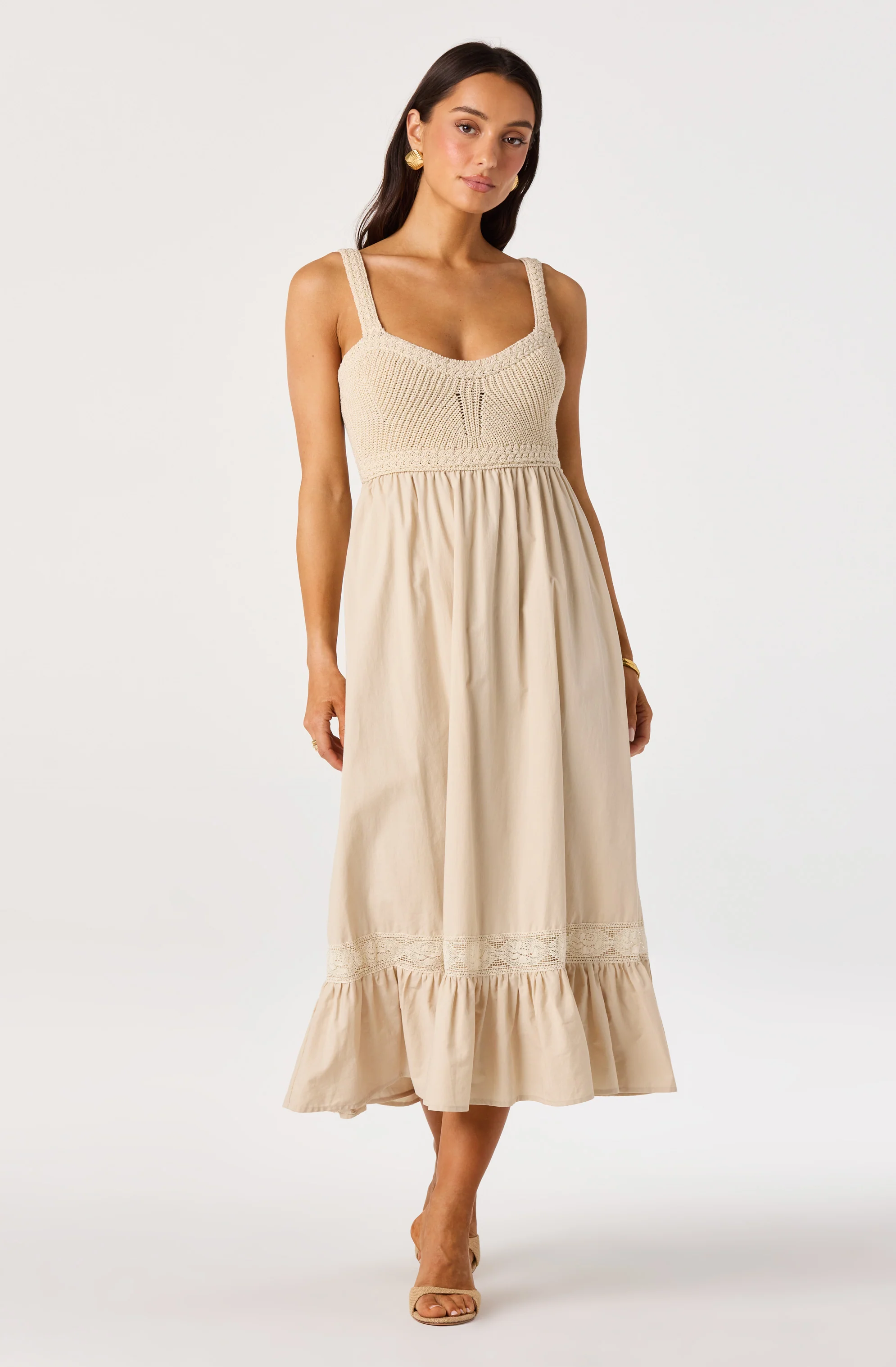 Jacquelin Crochet Open Back Dress - Image 7