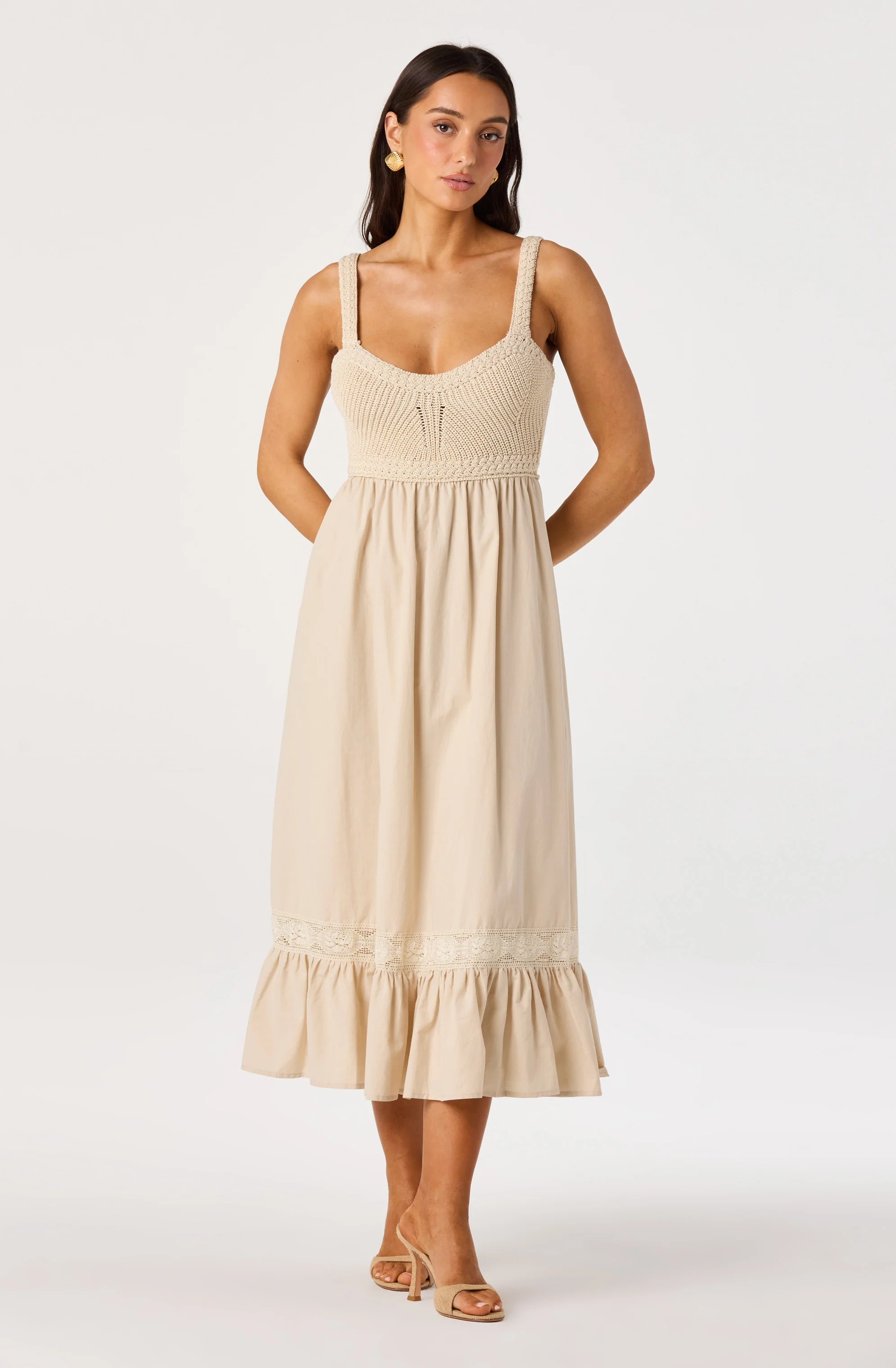 Jacquelin Crochet Open Back Dress - Image 8