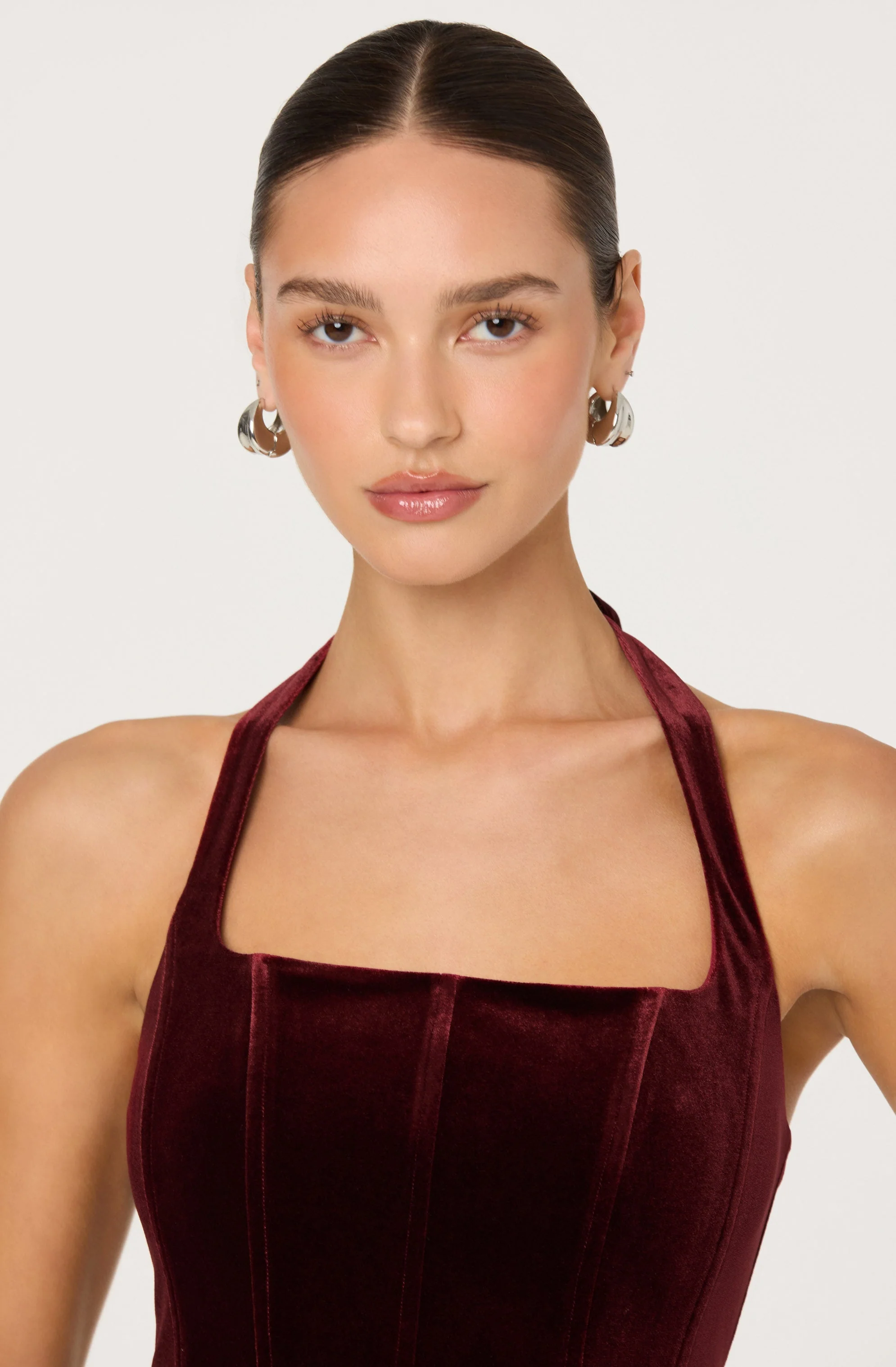 Jacy Velvet Corset Halter Top - Image 4