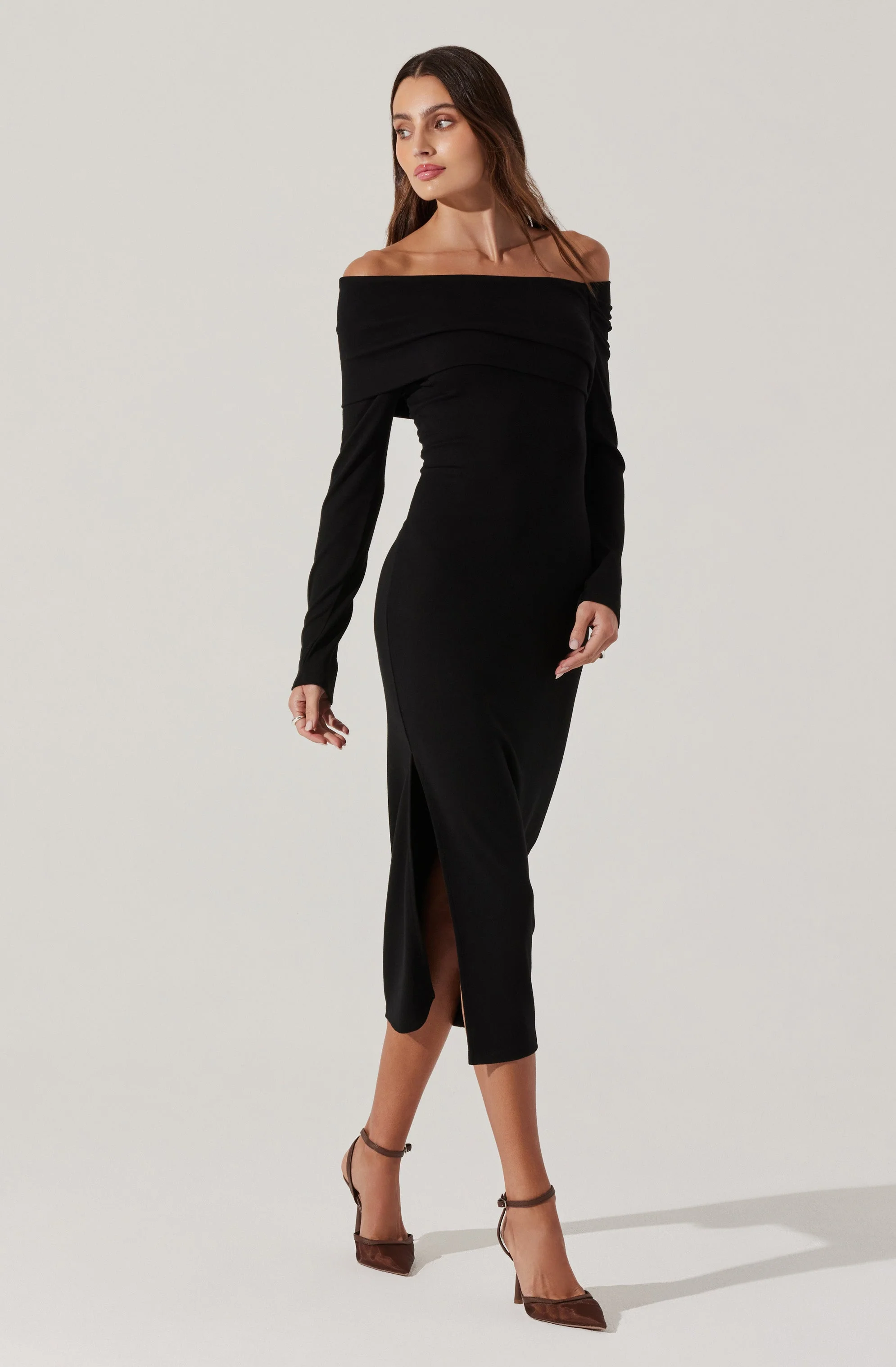 Jada Off Shoulder Midi Dress - Image 12