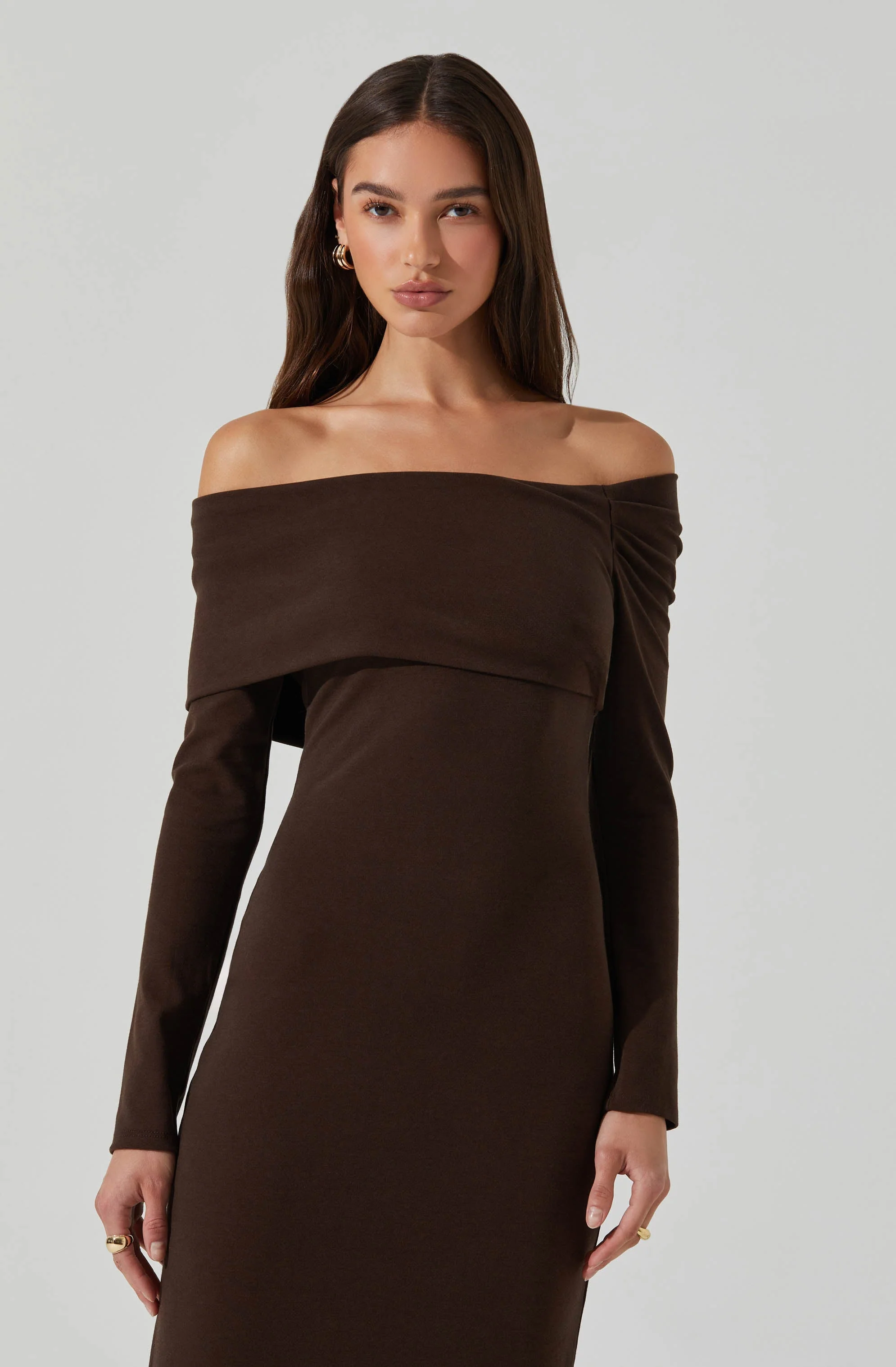 Jada Off Shoulder Midi Dress - Image 2
