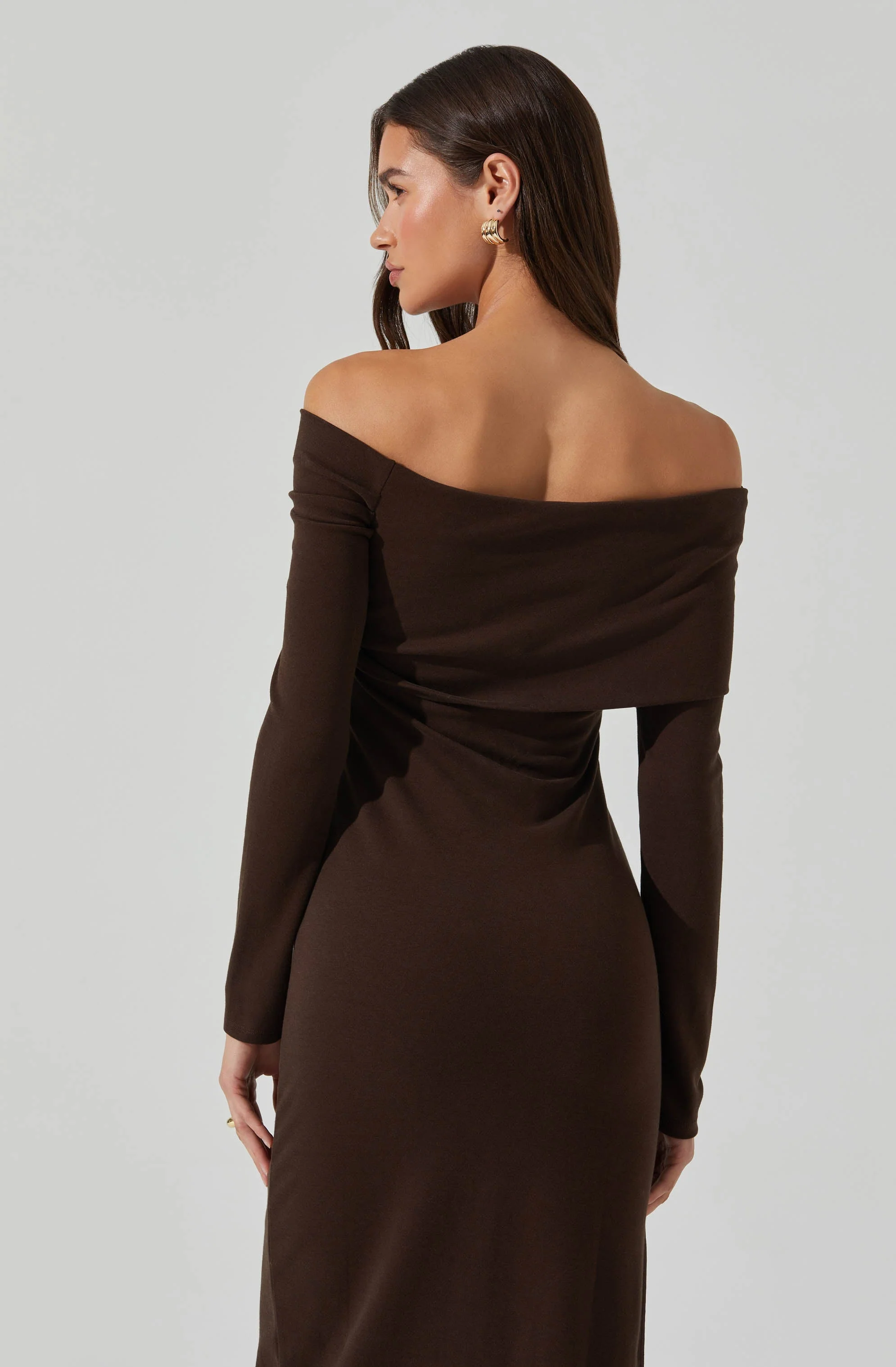 Jada Off Shoulder Midi Dress - Image 3