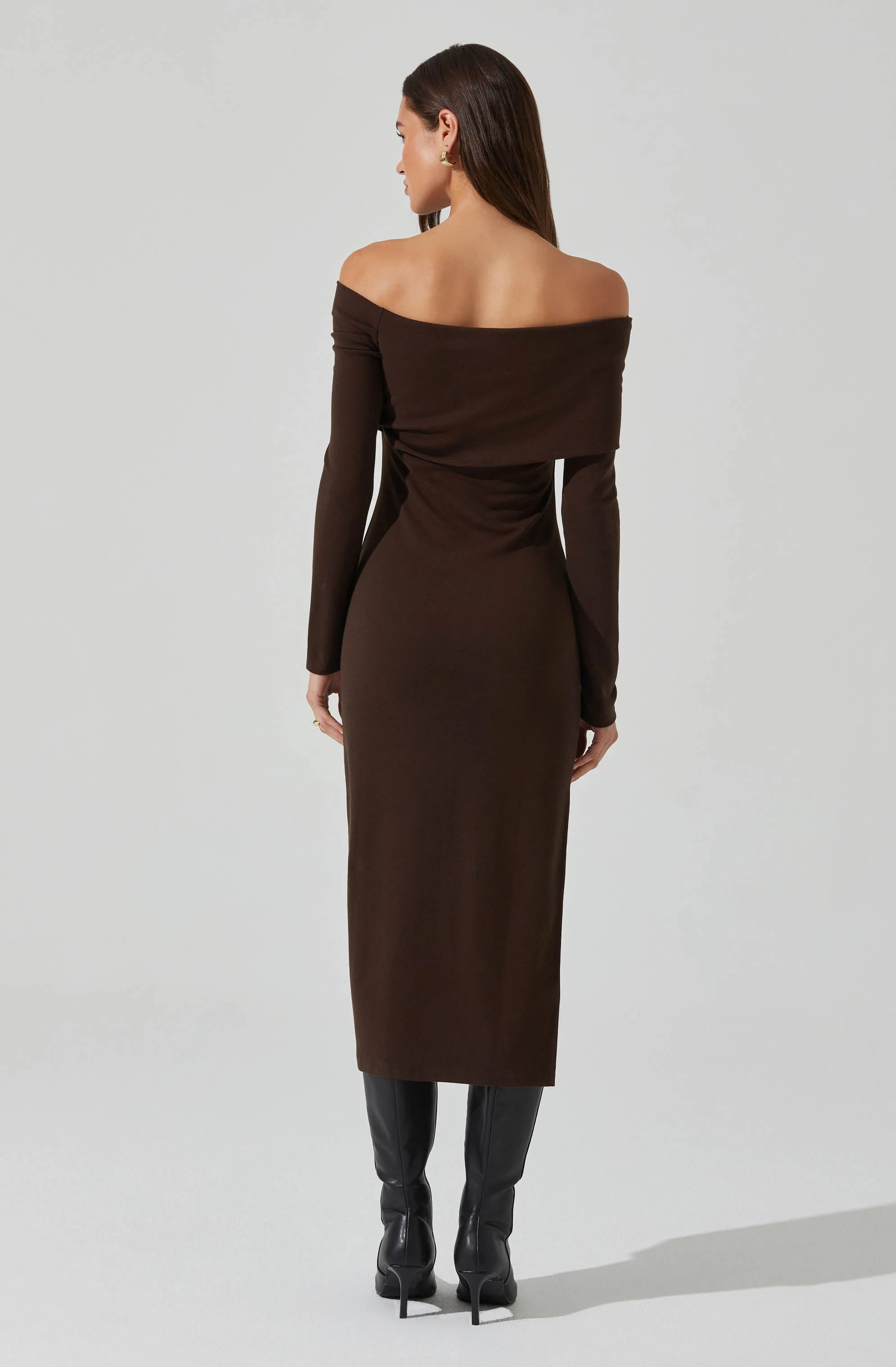 Jada Off Shoulder Midi Dress - Image 4