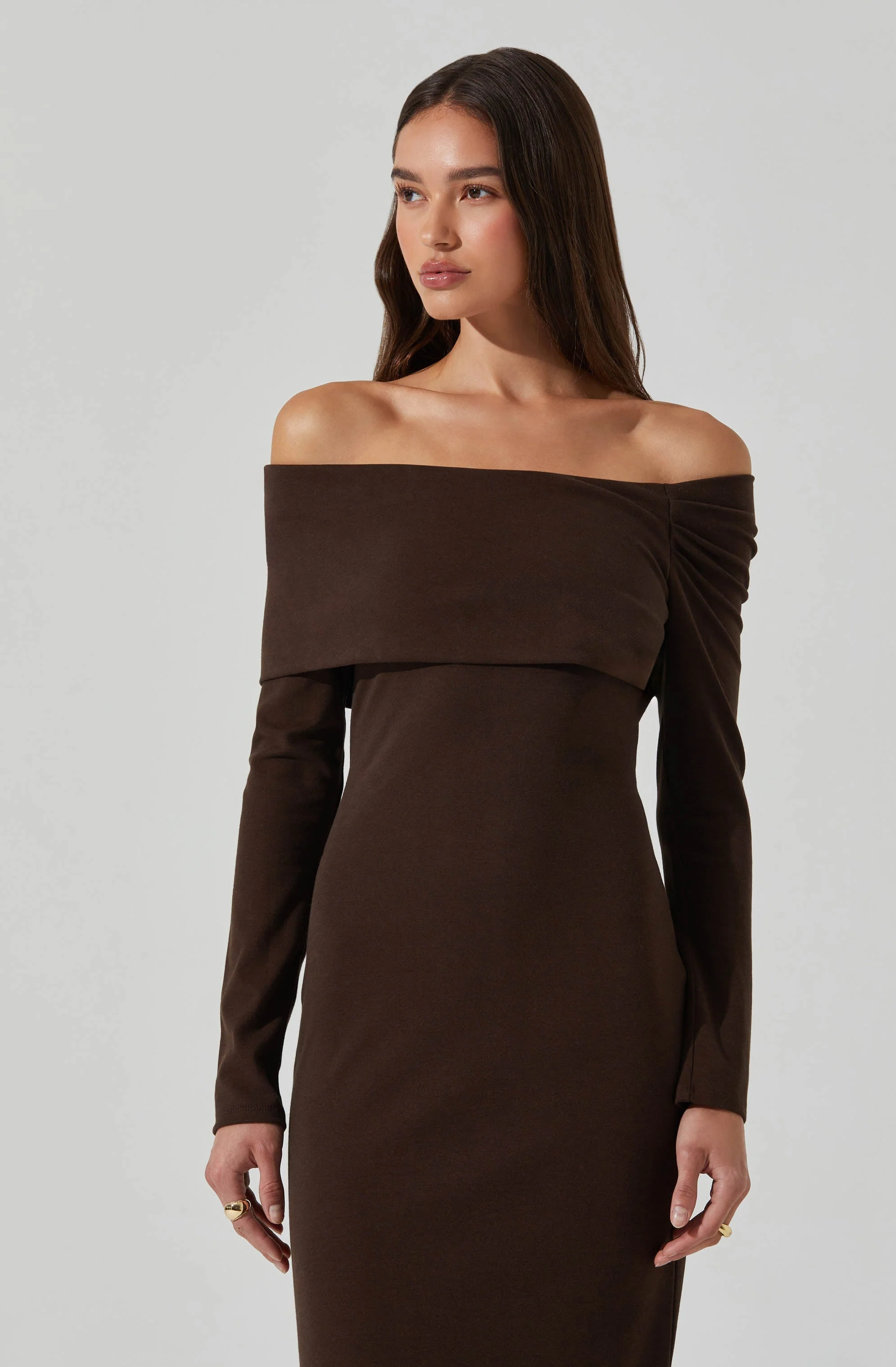 Jada Off Shoulder Midi Dress - Image 5