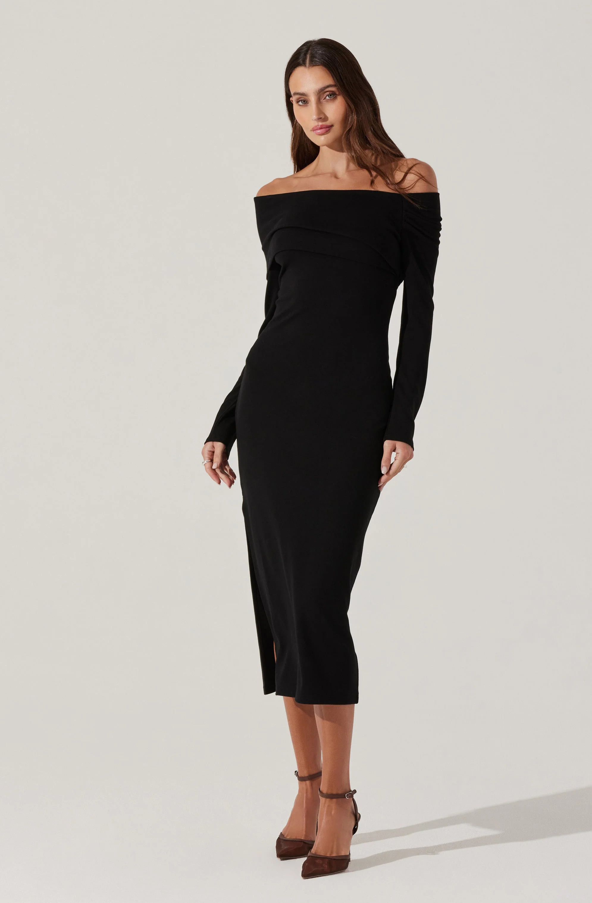 Jada Off Shoulder Midi Dress - Image 7