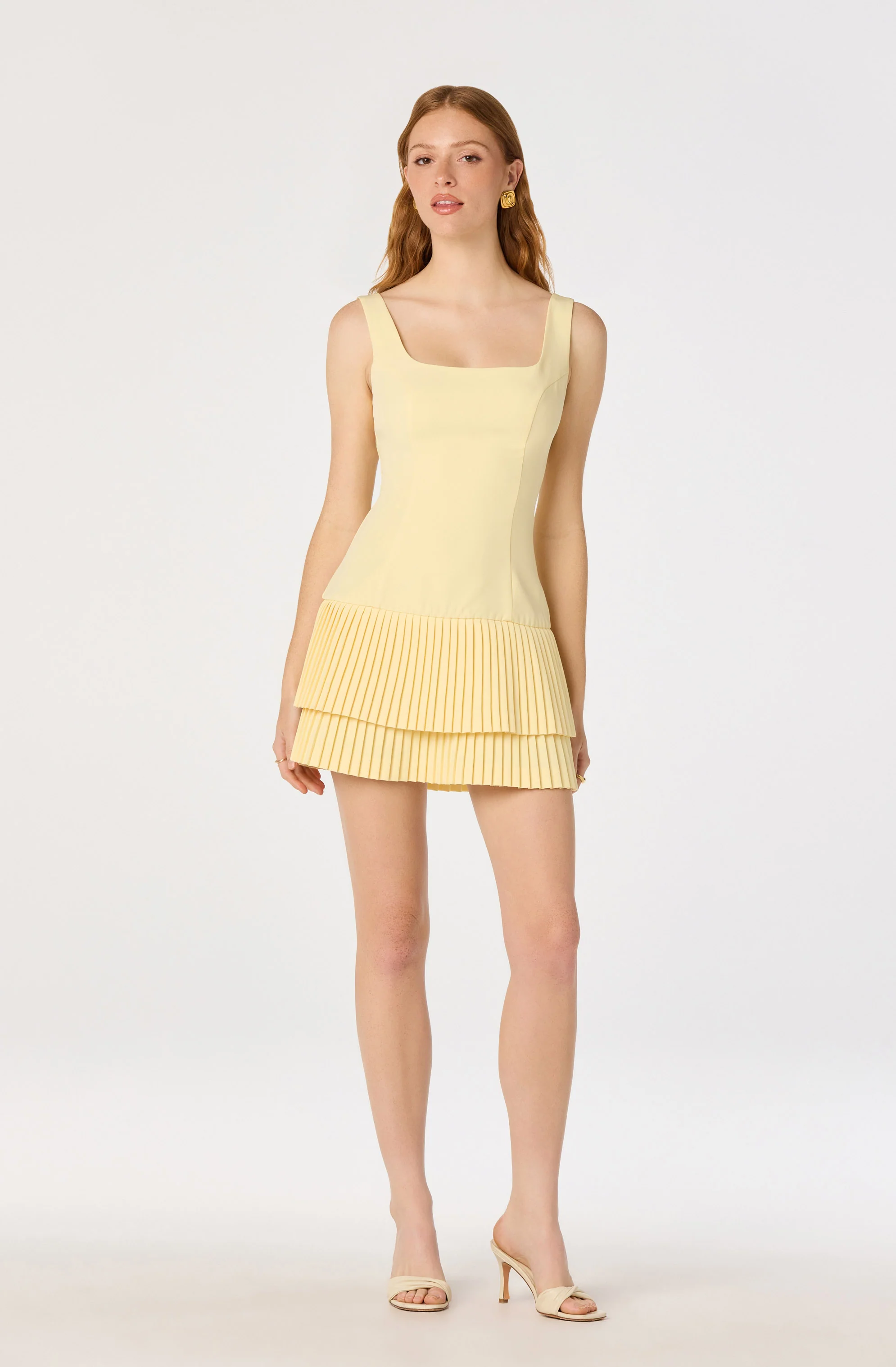 Jadah Layered Pleated Mini Dress - Image 2