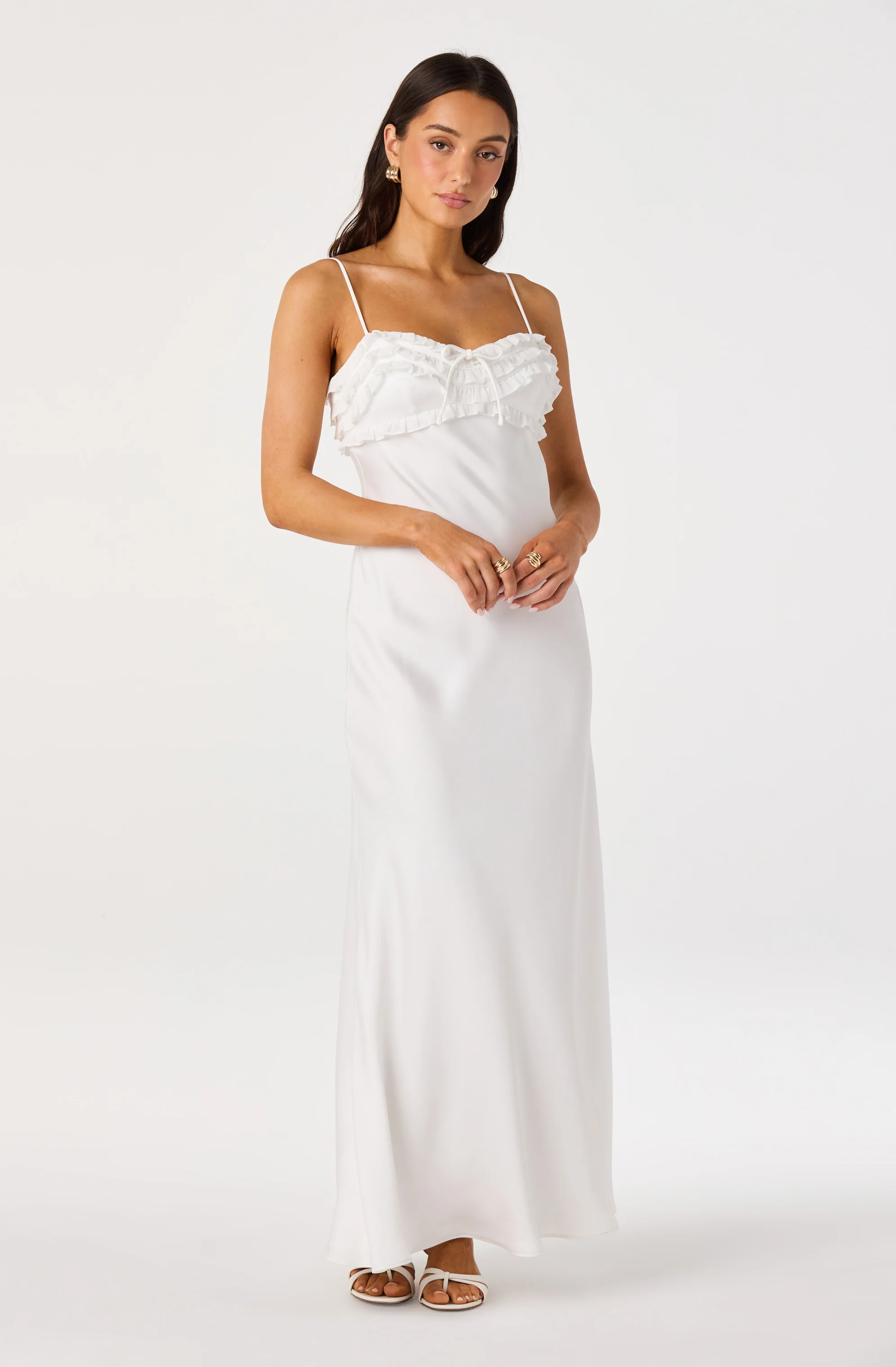 Jade Ruffle Trim Maxi Dress - Image 14