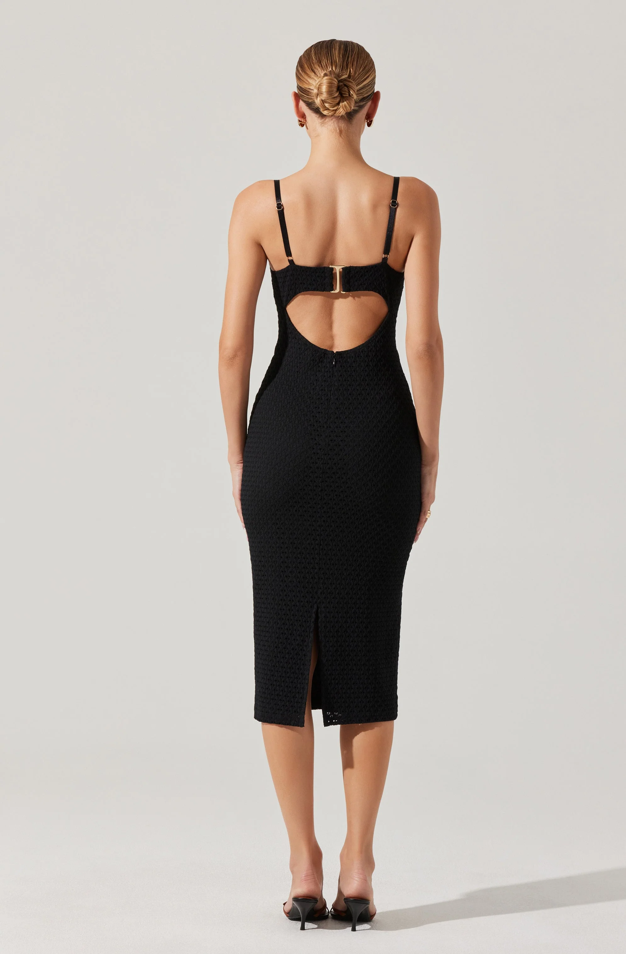Jaida Bustier Bodycon Midi Dress - Image 12