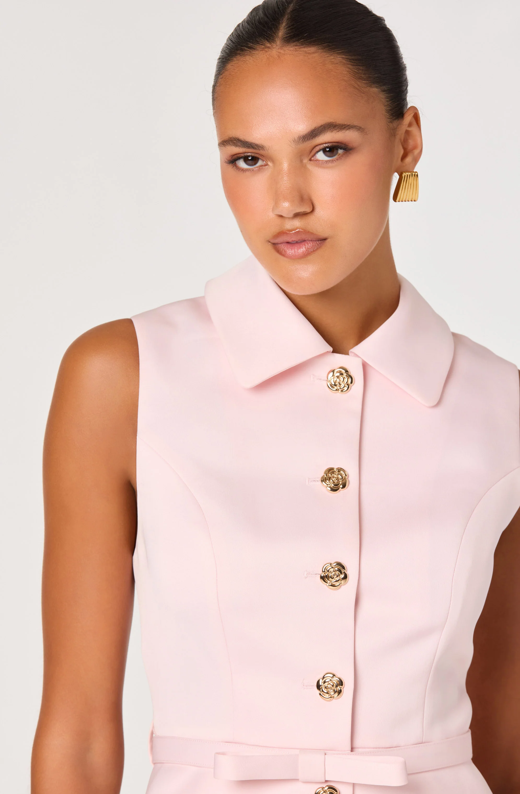 Jamia Peplum Button-Front Mini Dress - Image 3
