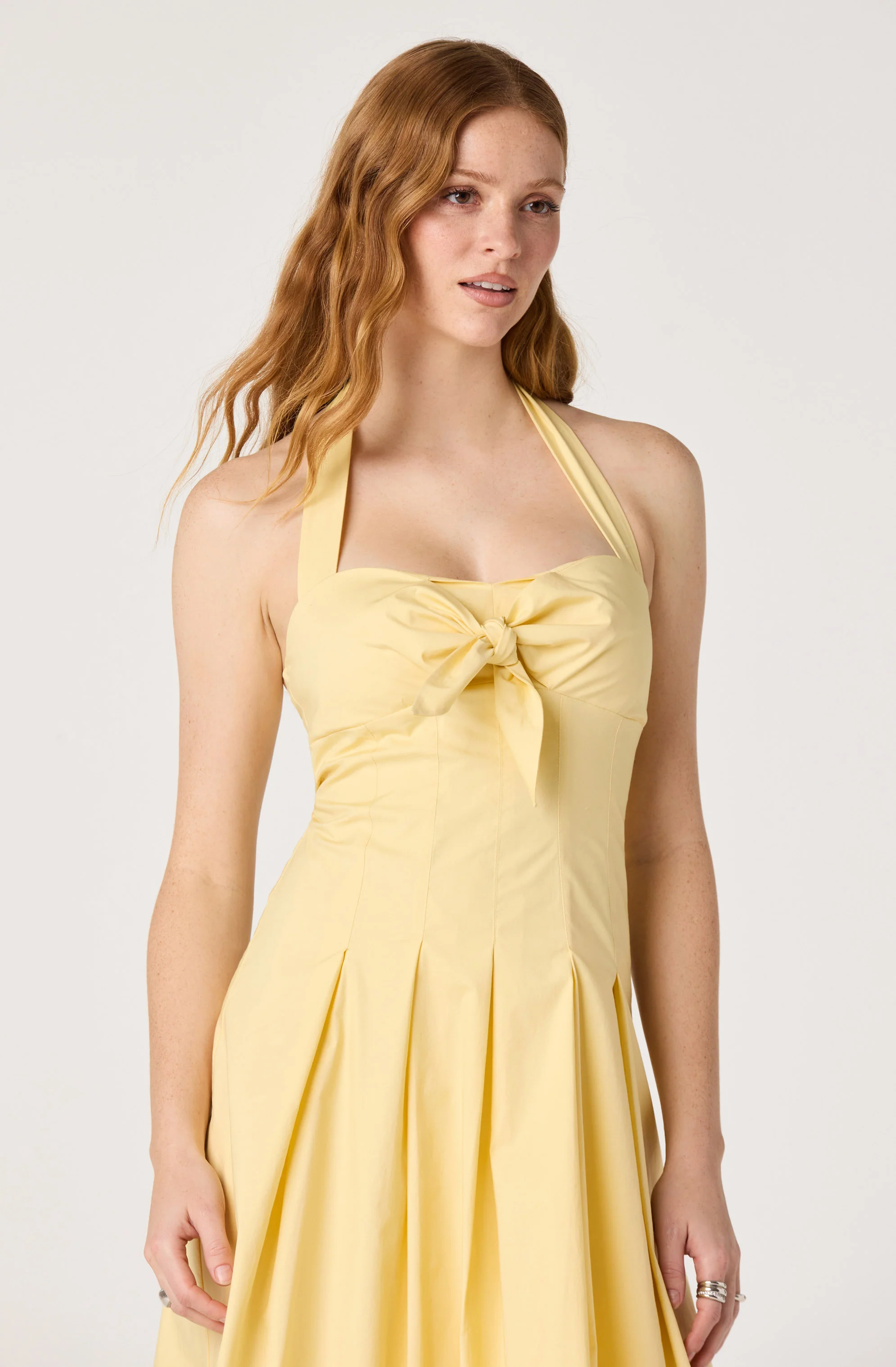 Janae Pleated Halter Midi Dress - Image 6