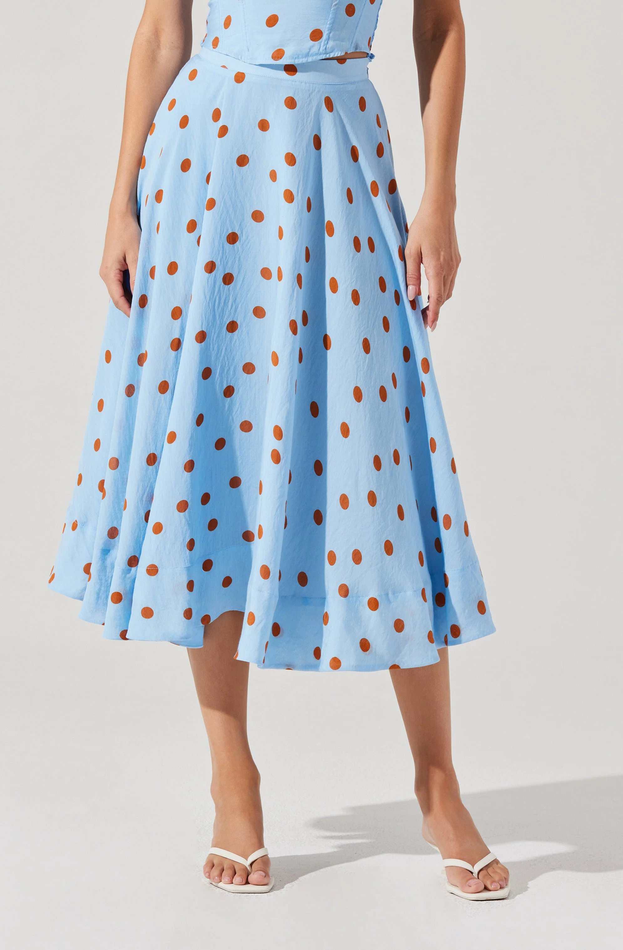 Janie Polka Dot Midi Skirt - Image 2