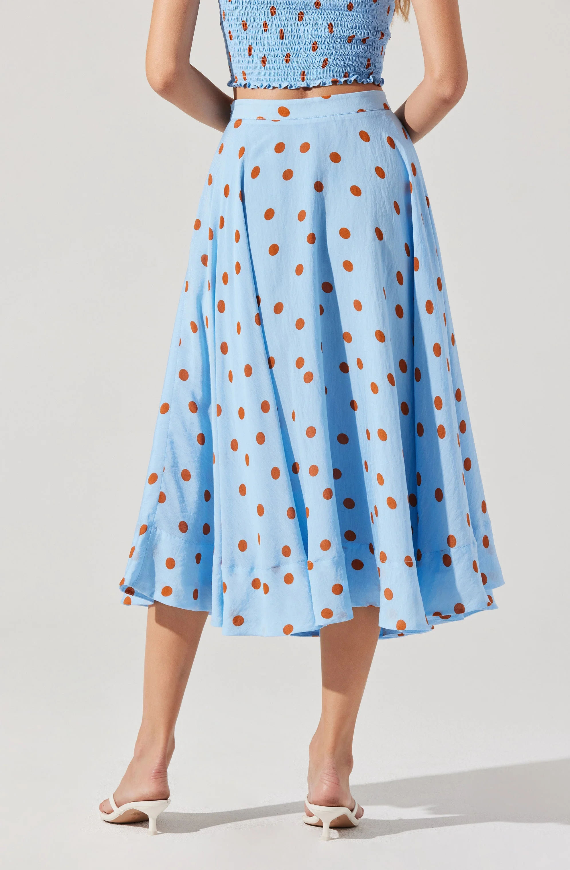 Janie Polka Dot Midi Skirt - Image 3