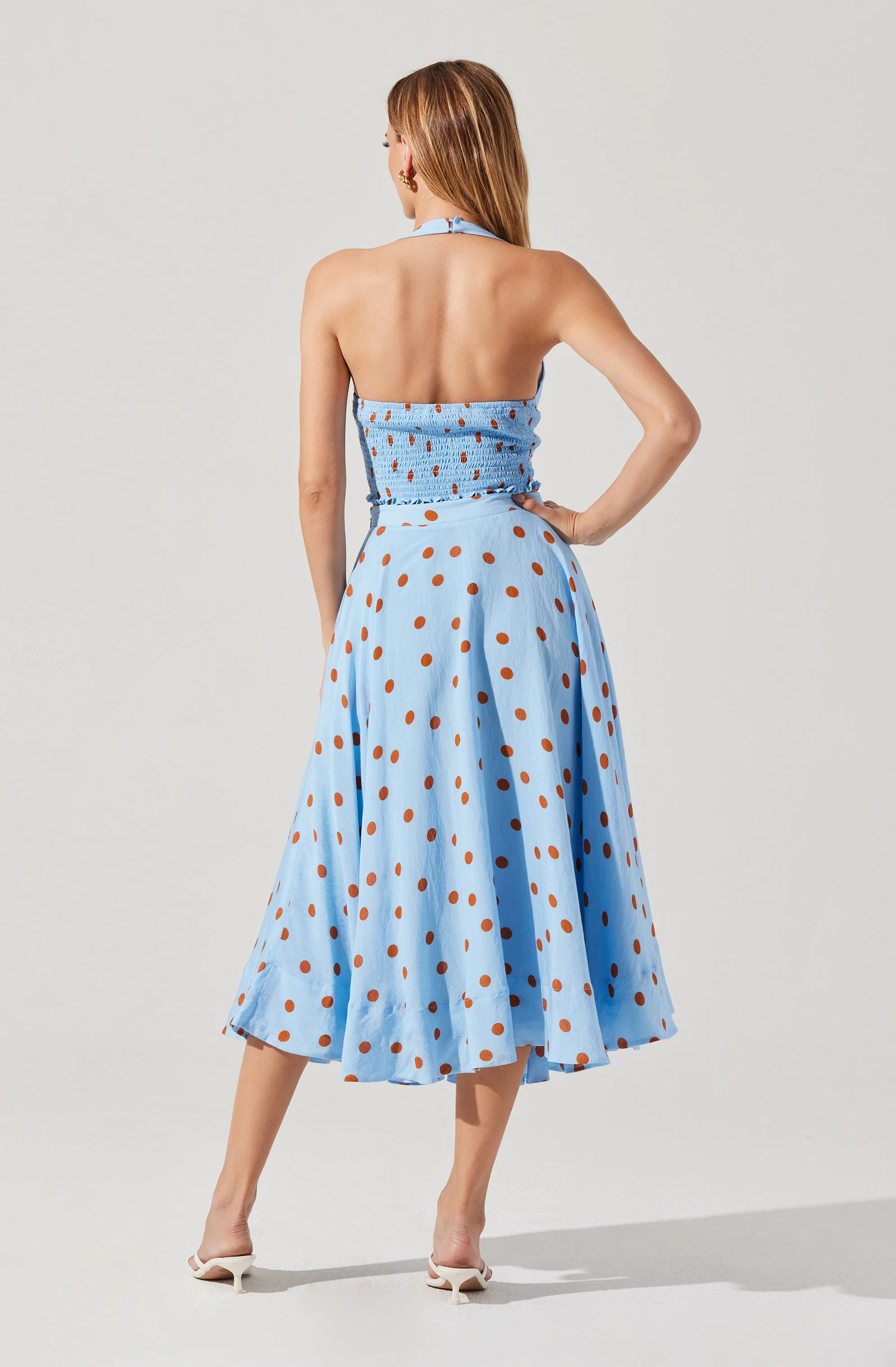 Janie Polka Dot Midi Skirt - Image 5