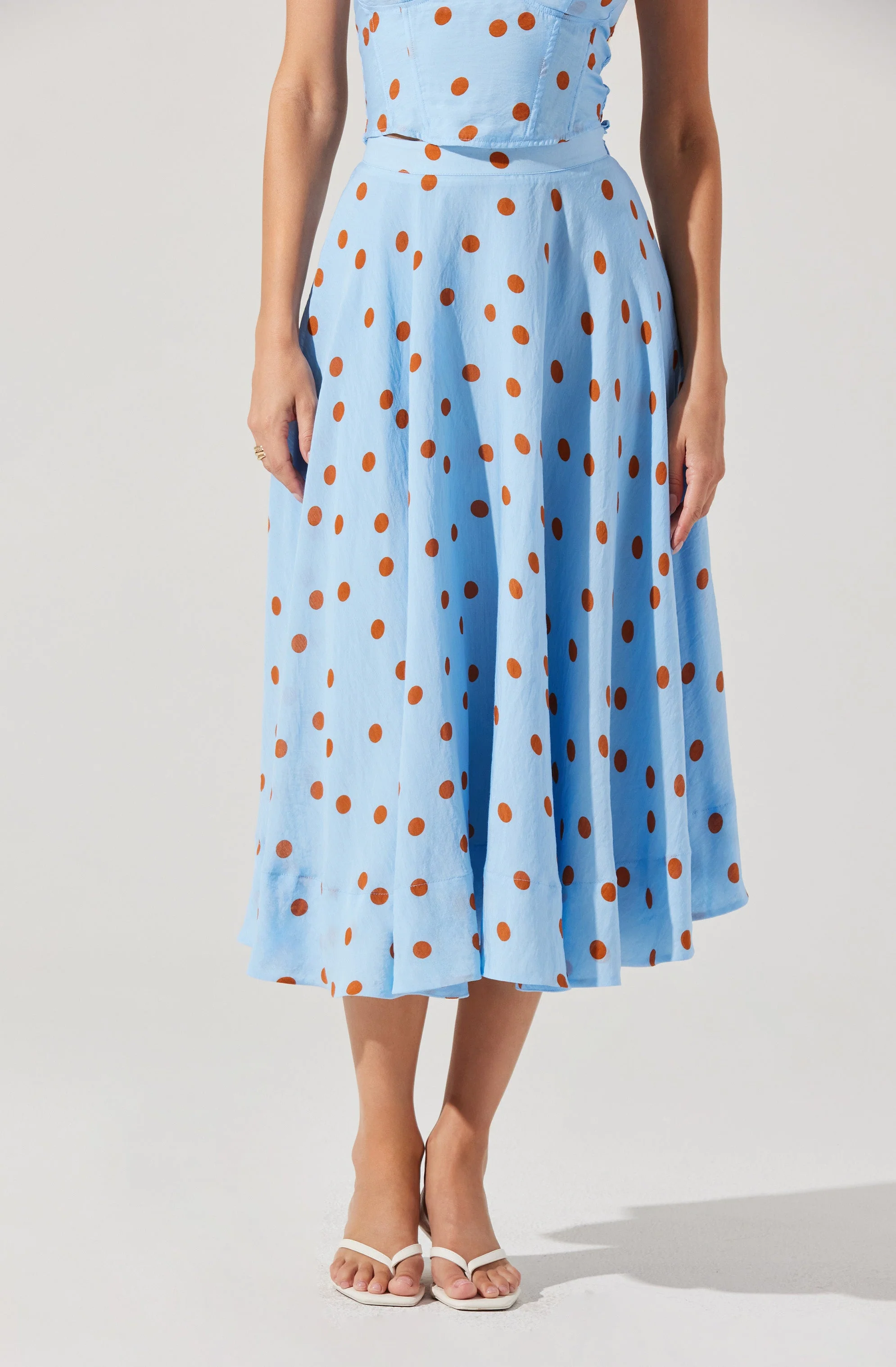 Janie Polka Dot Midi Skirt - Image 6