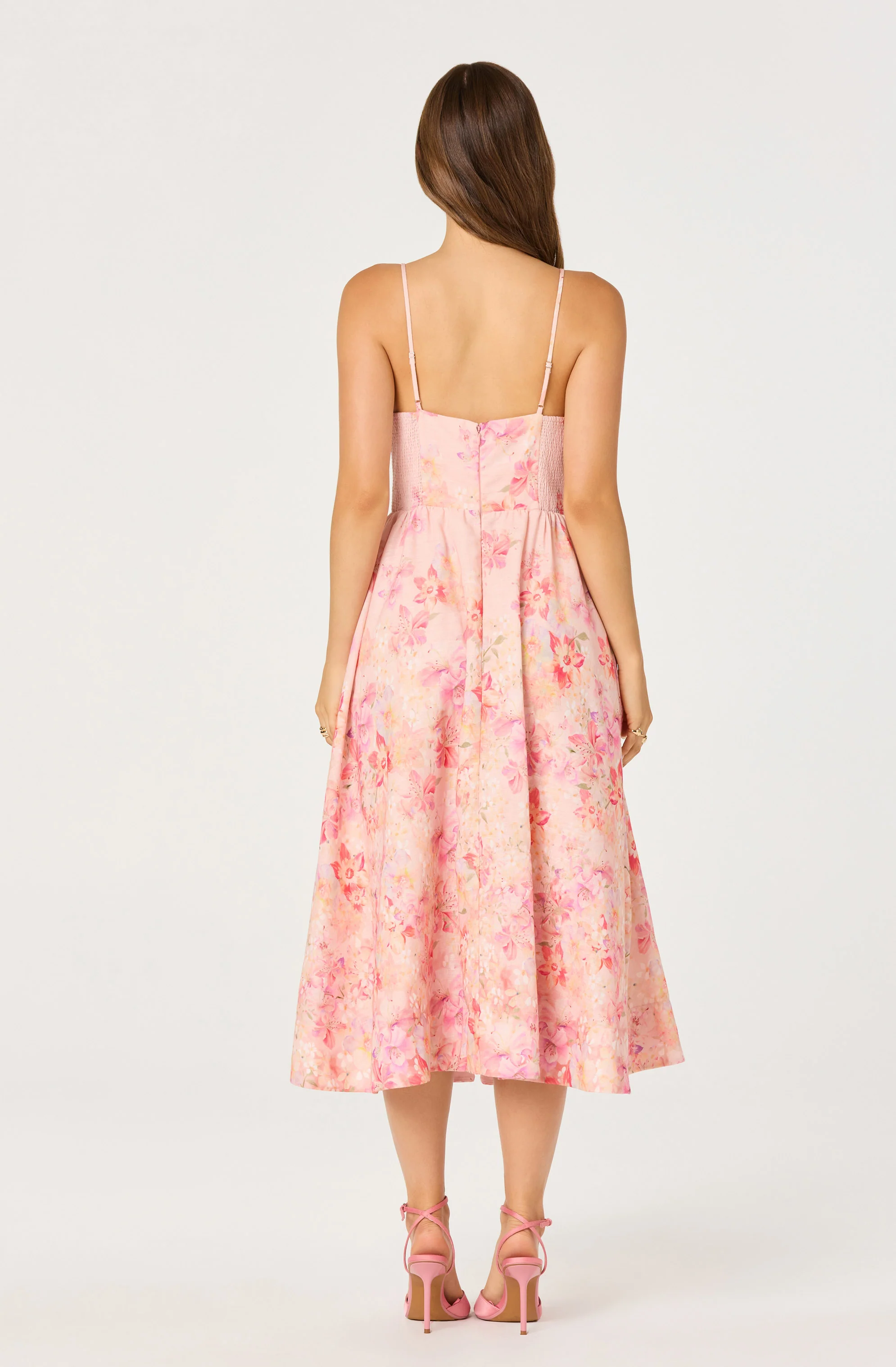 Janna Floral Plunge Midi Dress - Image 18