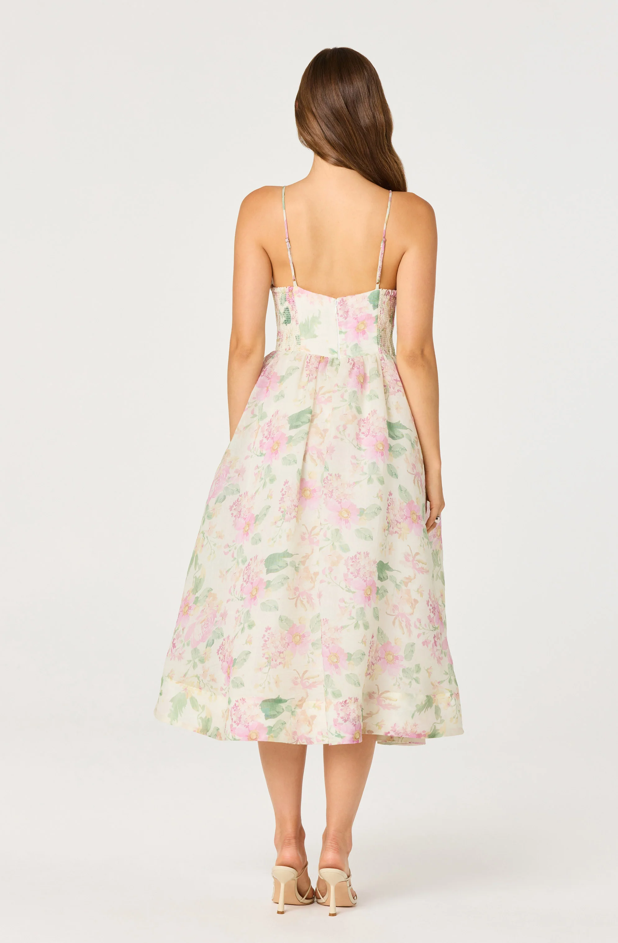 Janna Floral Plunge Midi Dress - Image 24
