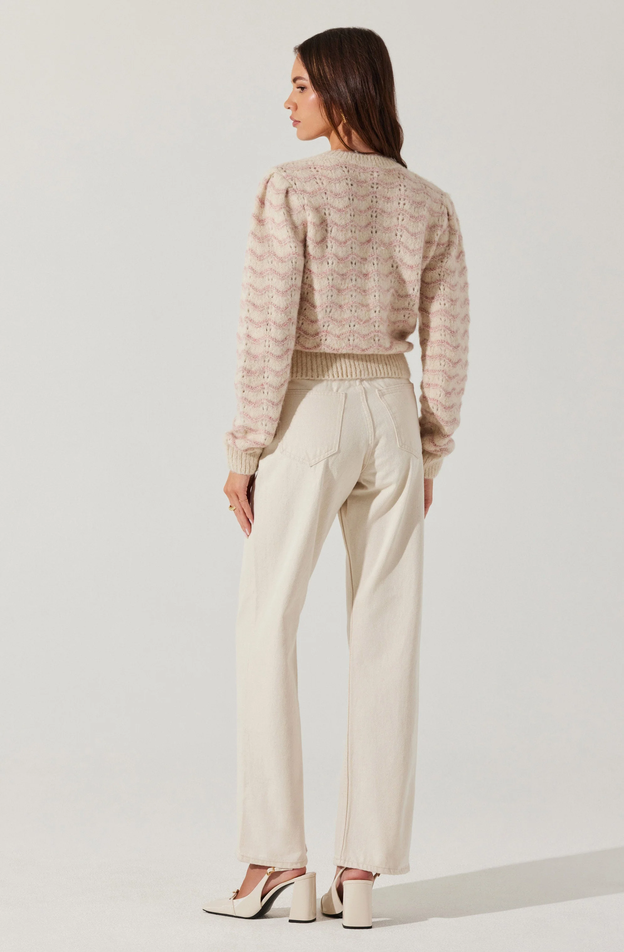 Jaylani Striped Pointelle Sweater - Image 5