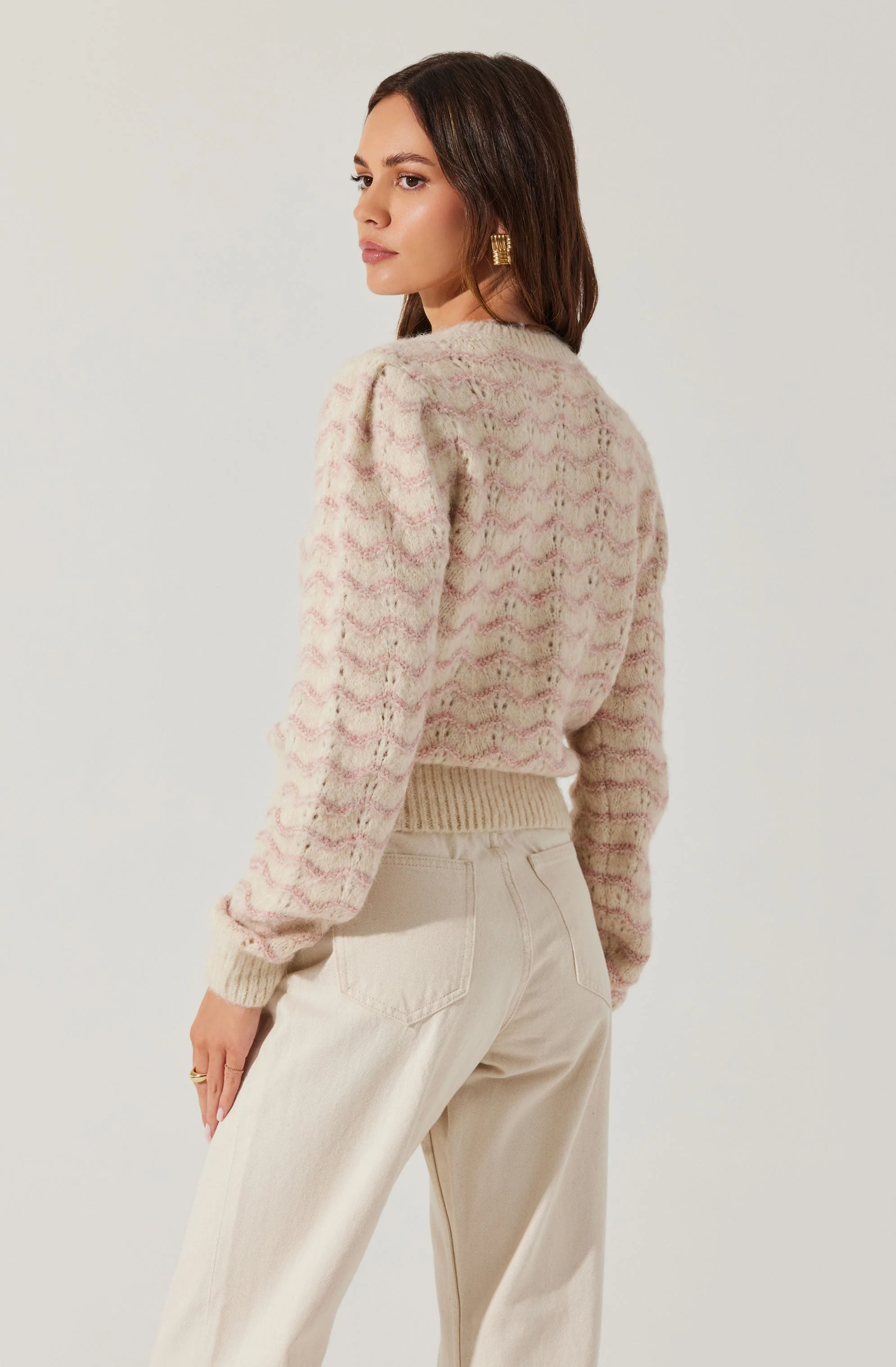 Jaylani Striped Pointelle Sweater - Image 6
