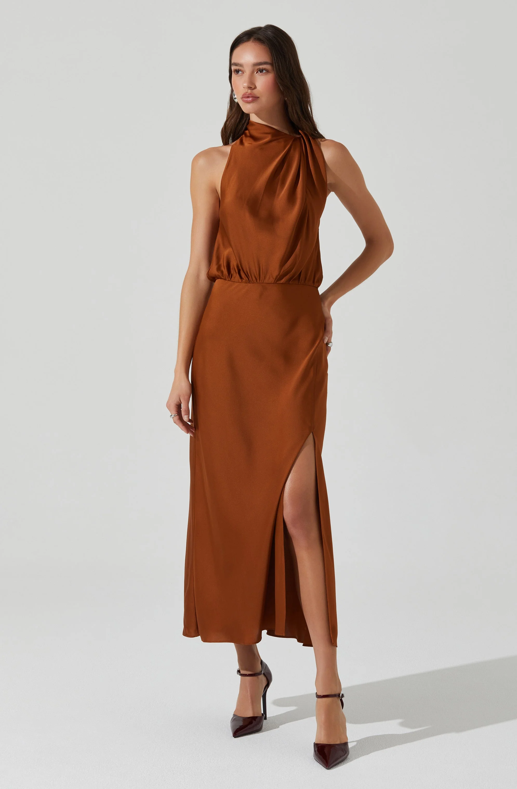 Jelyn Satin Midi Dress - Image 13