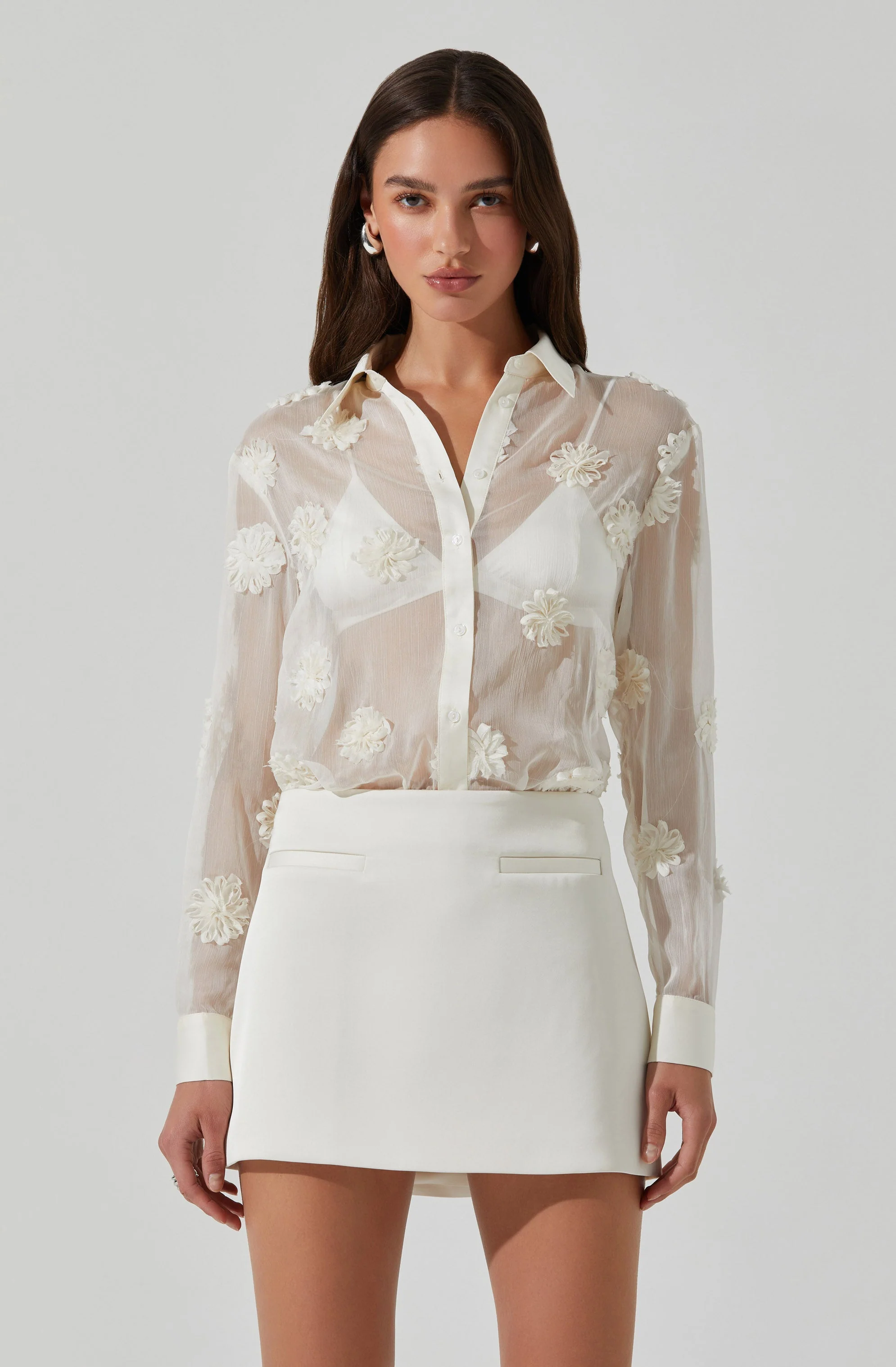Jenessa Satin Mini Skirt - Image 9