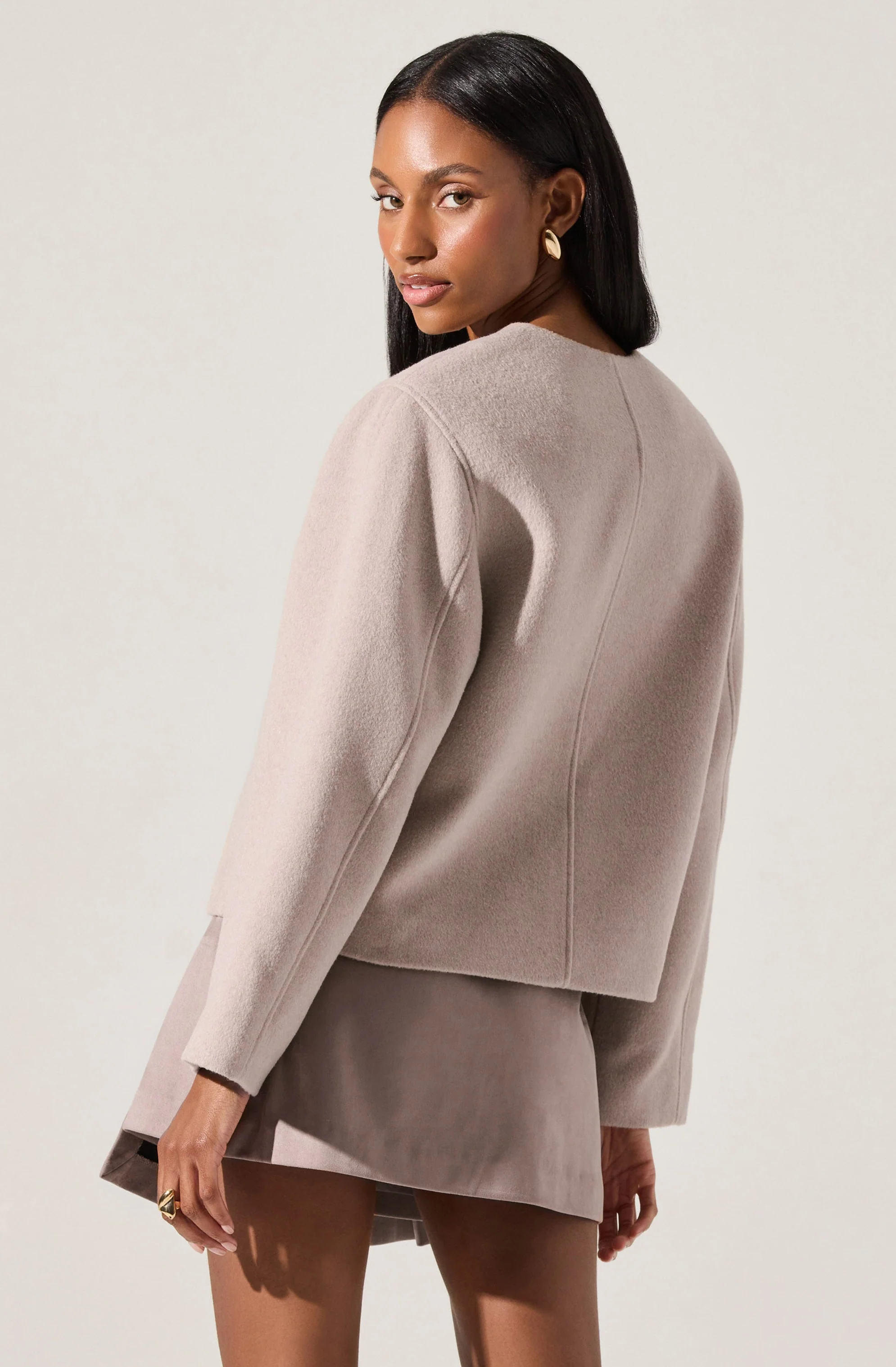 Jennah Wool-Blend Wrap Jacket - Image 3