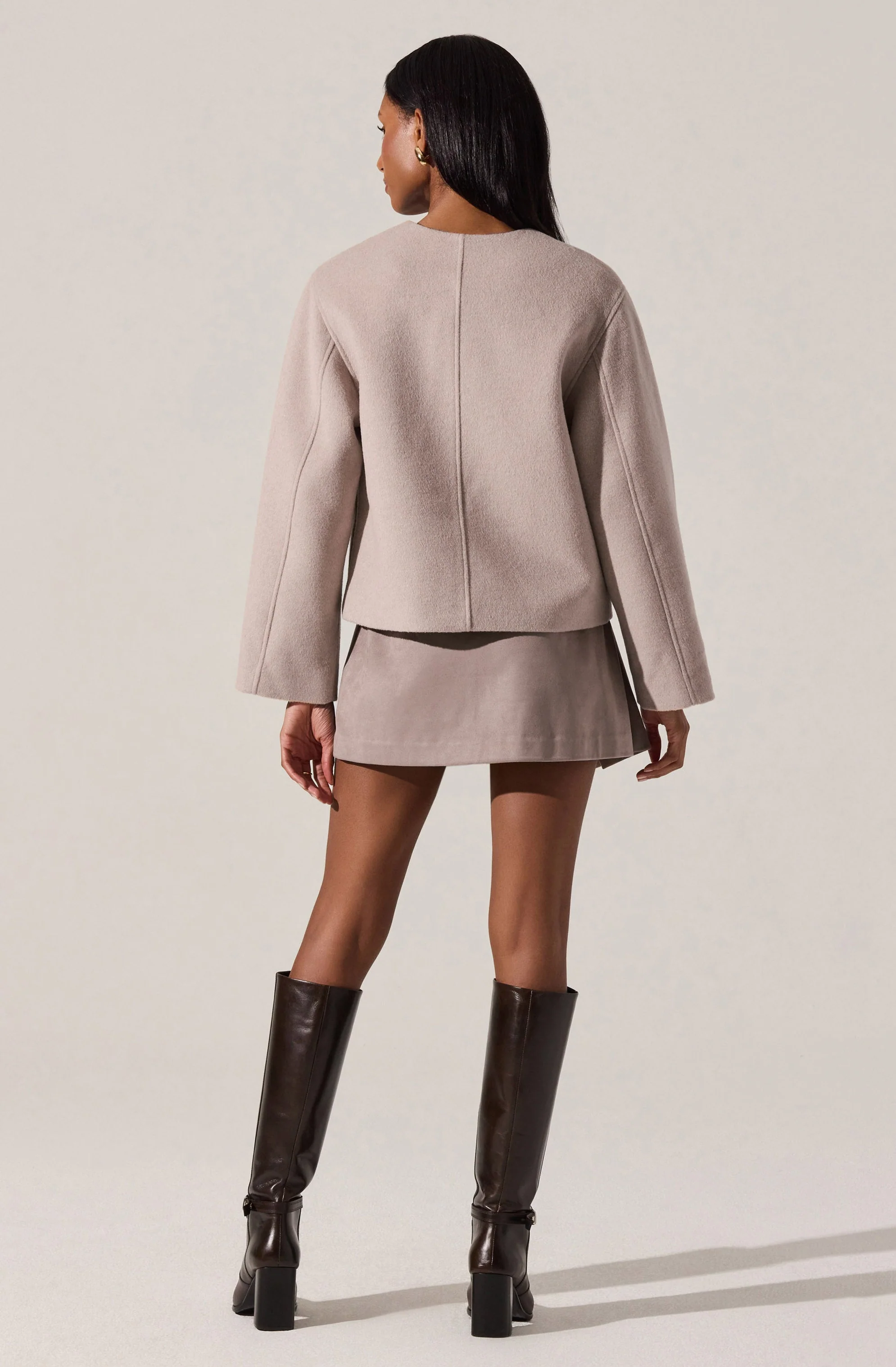 Jennah Wool-Blend Wrap Jacket - Image 5