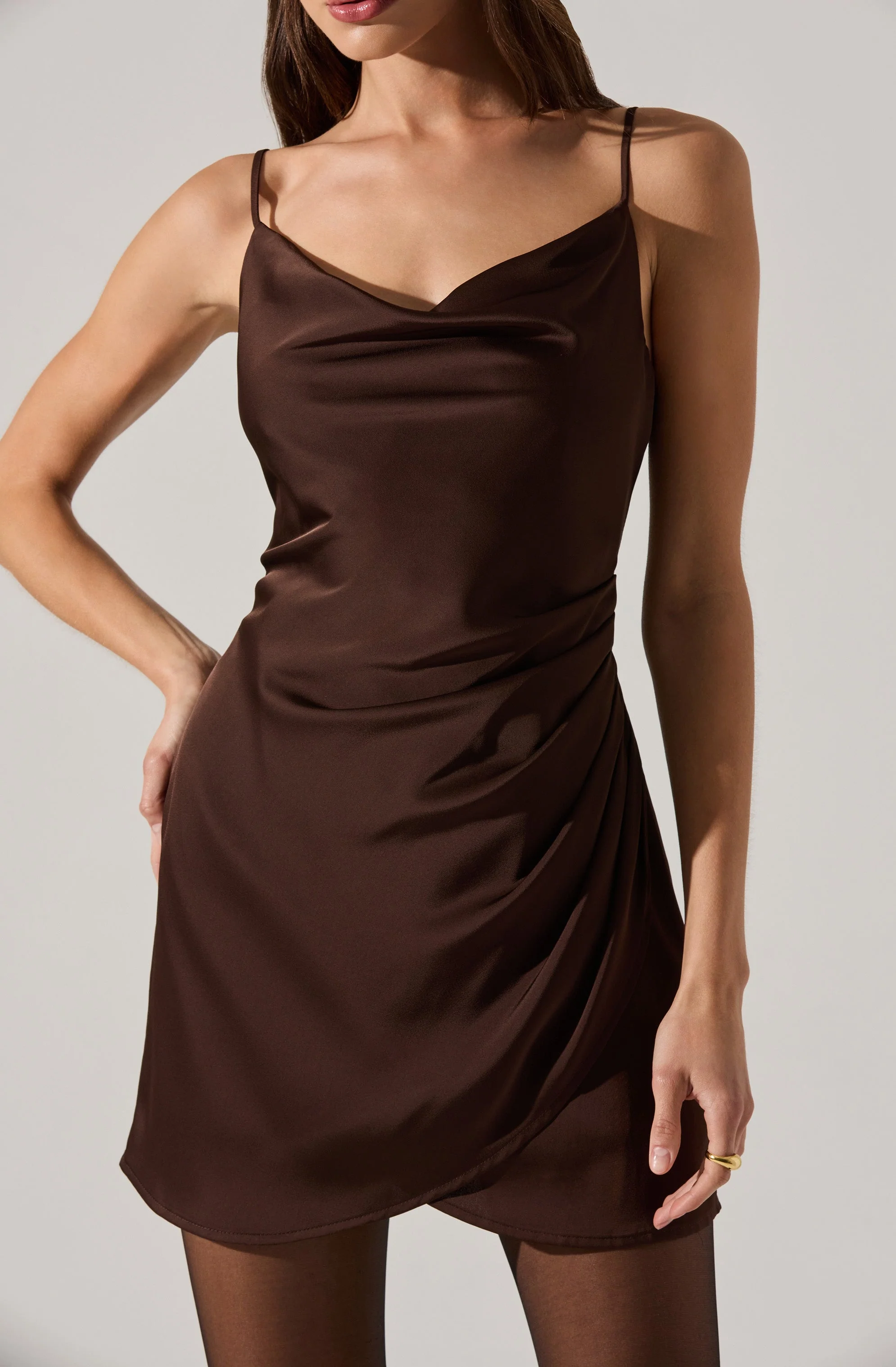 Jenness Satin Mini Dress - Image 4