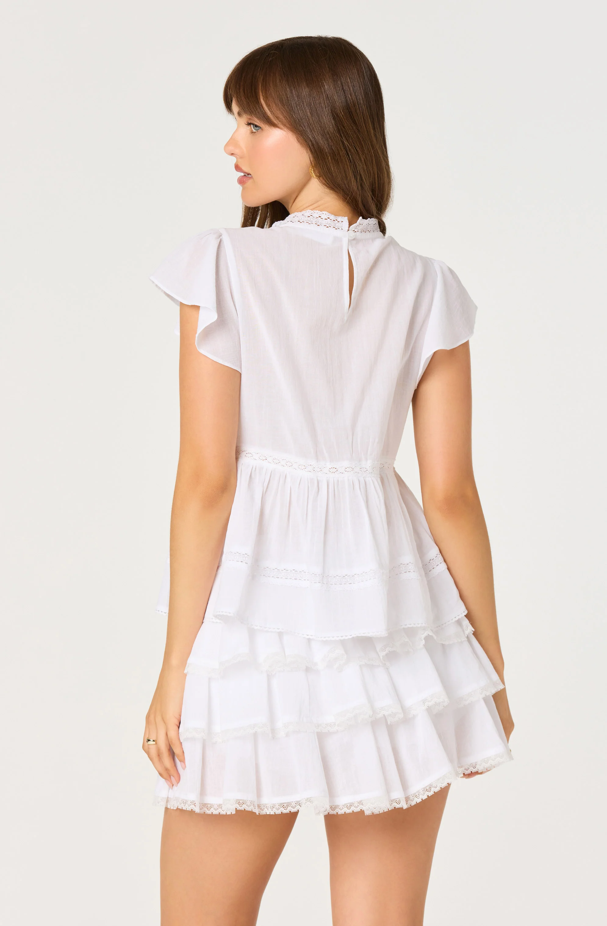 Jenny Eyelet Flutter Sleeve Top - Image 6