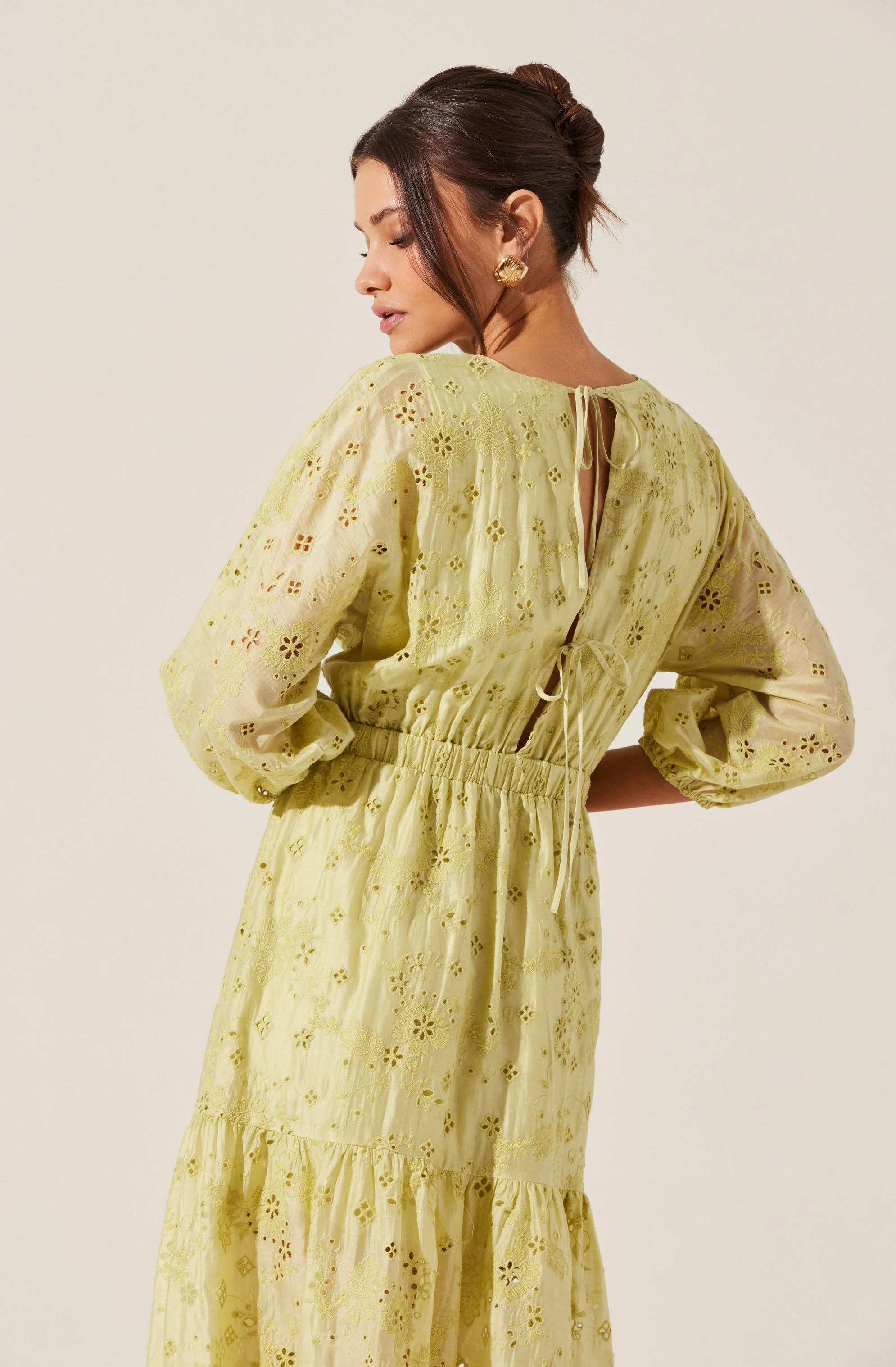 Jesalyn Floral Eyelet Maxi Dress - Image 6