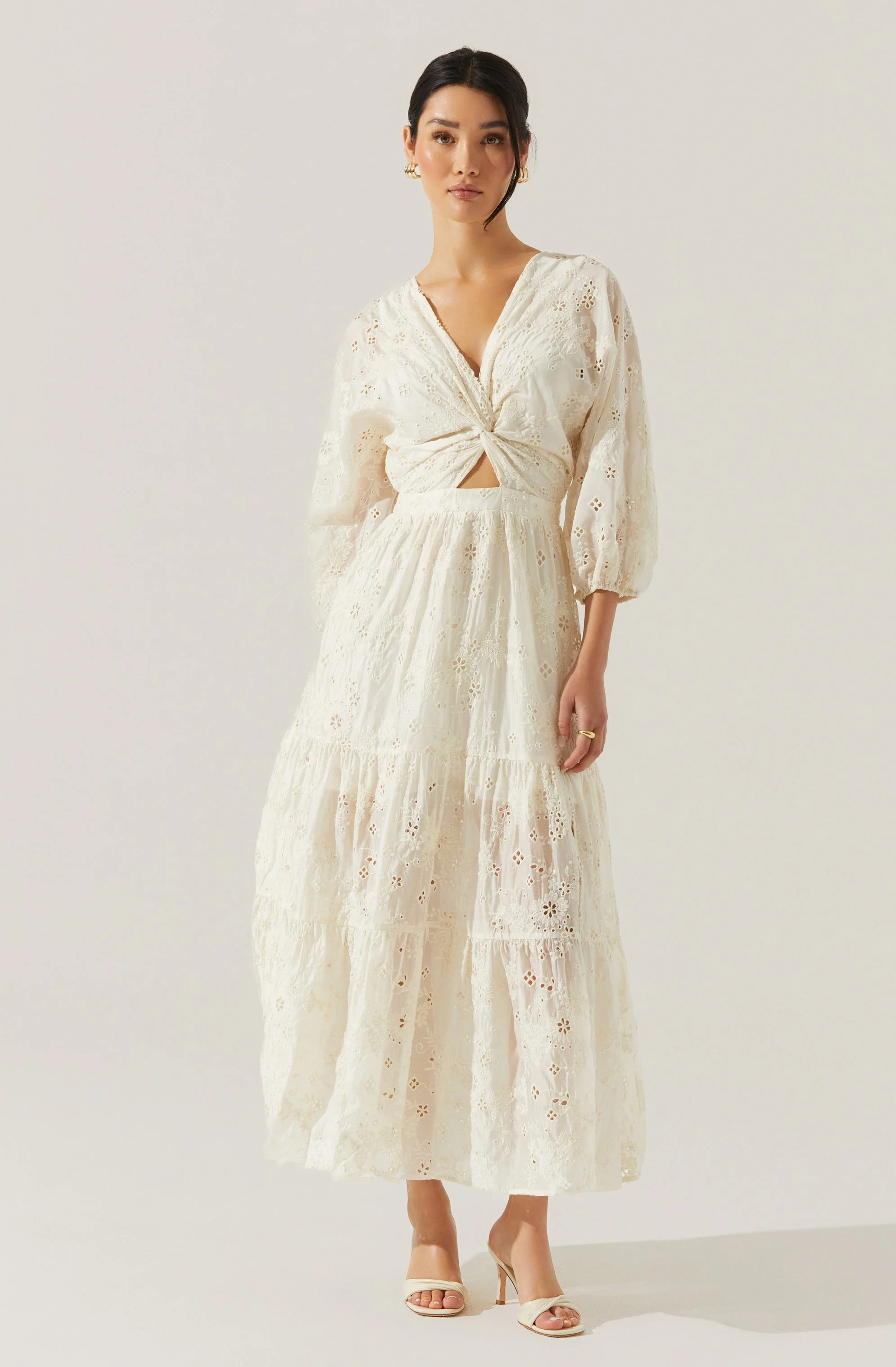 Jesalyn Floral Eyelet Maxi Dress - Image 7