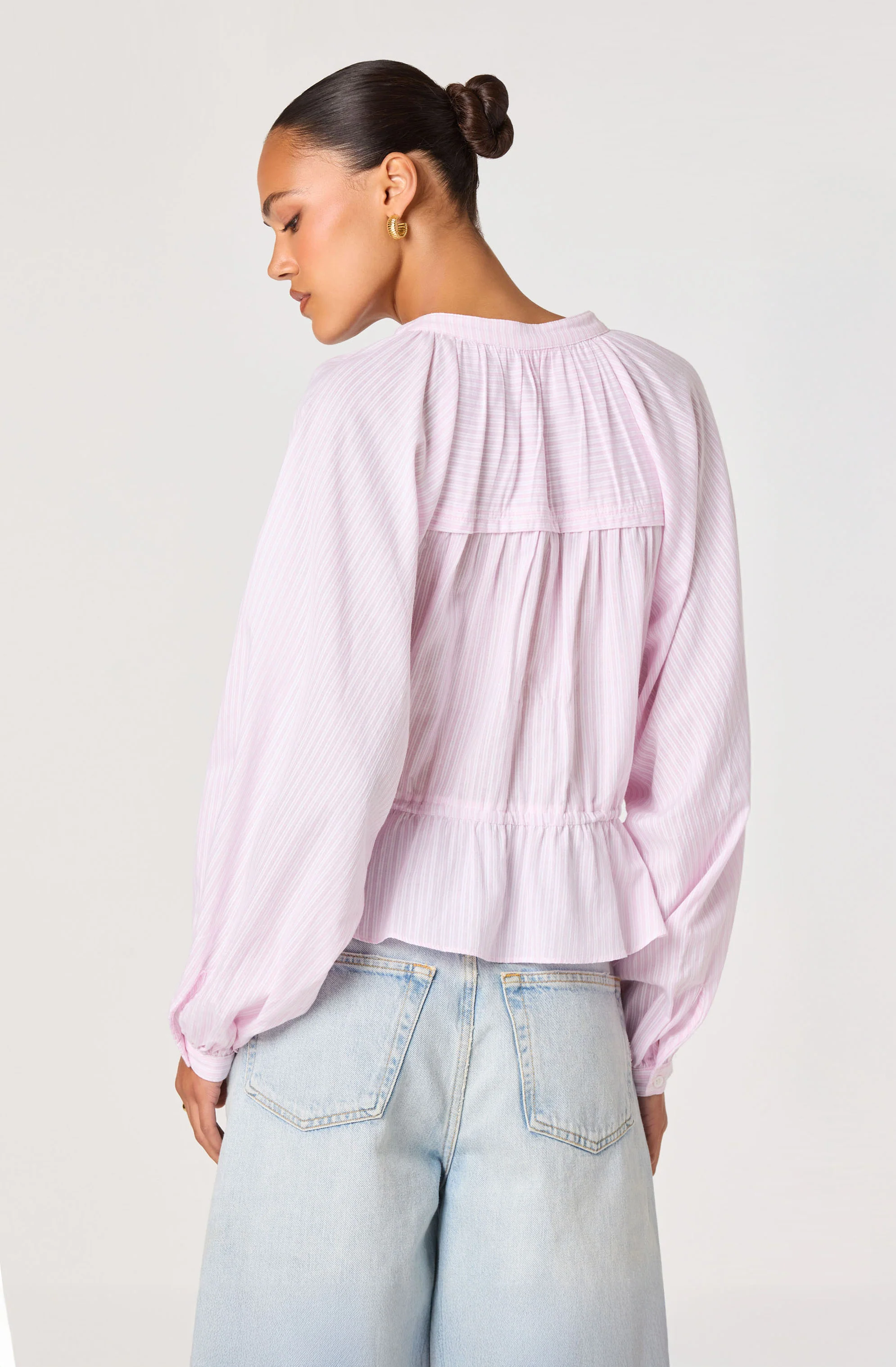 Jessalyn Striped Peasant Top - Image 2